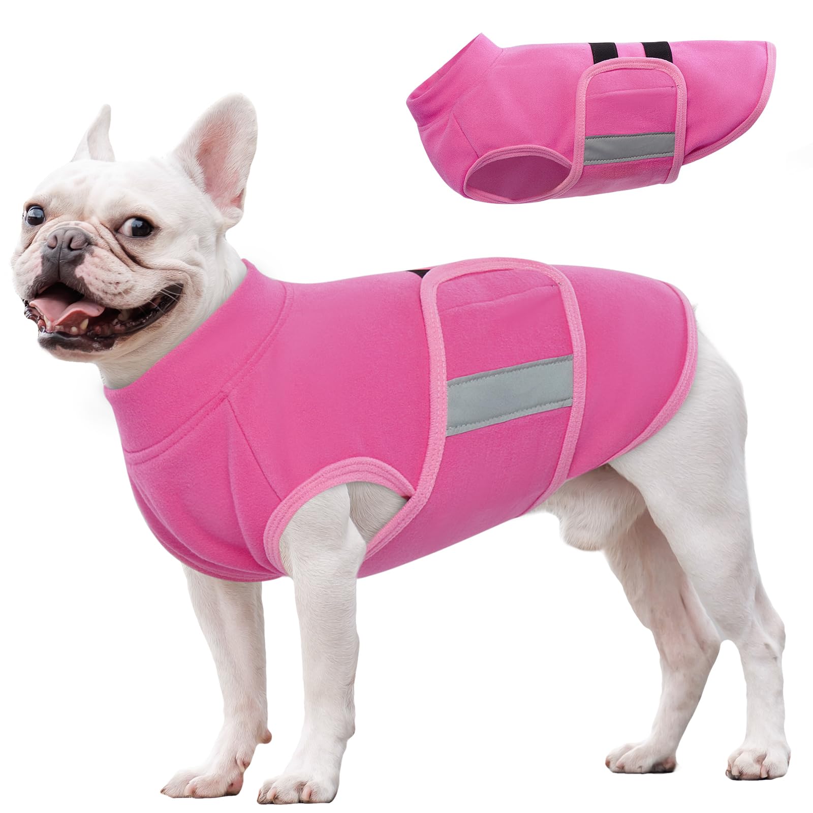 Nanaki Fleece Dog Vest - Cold Weather Puppy Jacket, Soft Plush Sweater, Adjustable Pullover Dog Coat For Winter & Fall