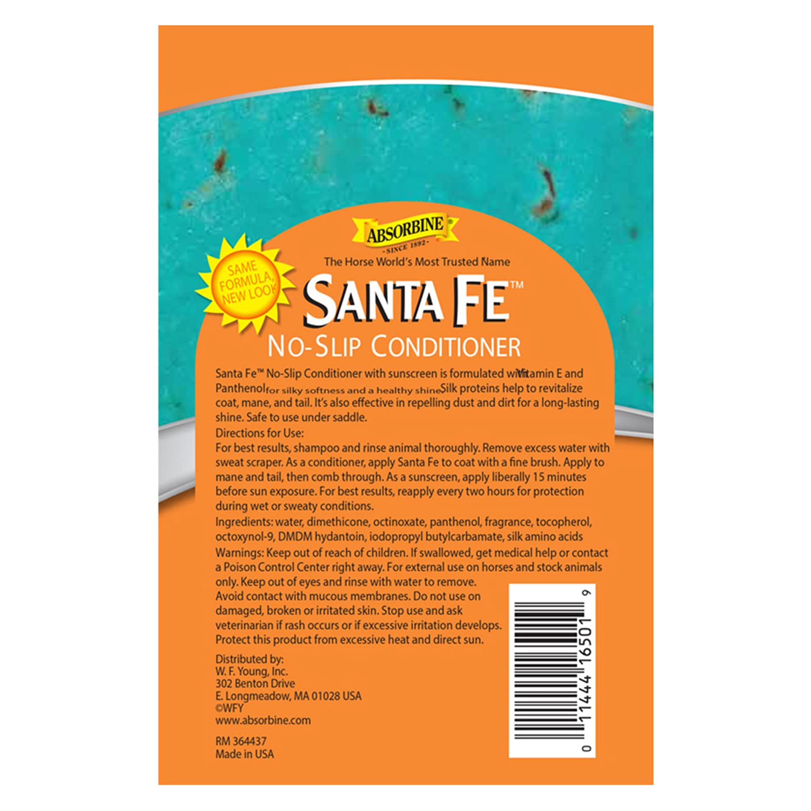 Absorbine Santa Fe Coat Conditioner & Sunscreen, Non-Slippery Formula, 32Oz Spray