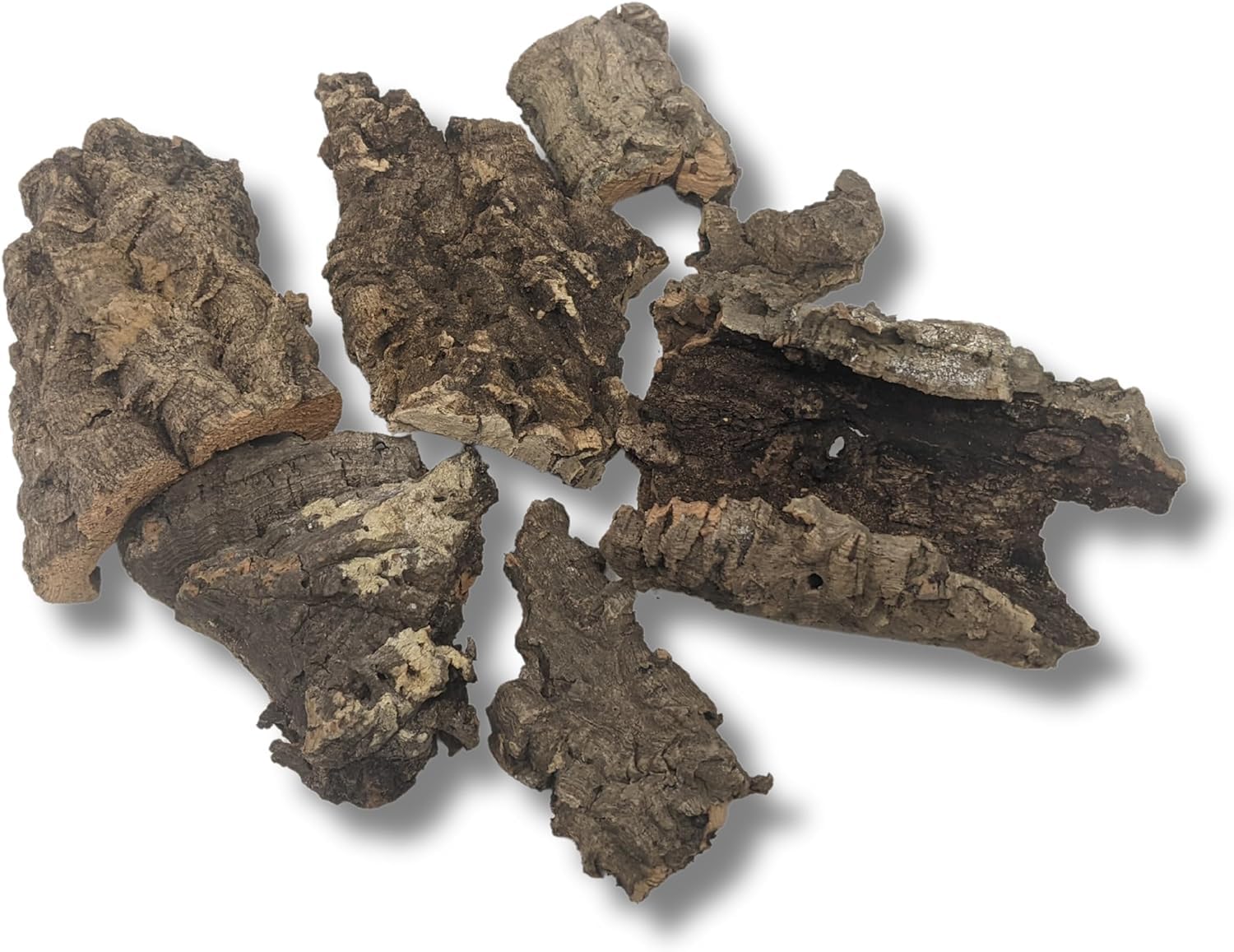 EZ Botanicals Cork Bark Bits - for Orchids, Airplants, Reptiles, Frogs, Springtails, Isopods, Terrariums, and Crafts (10)
