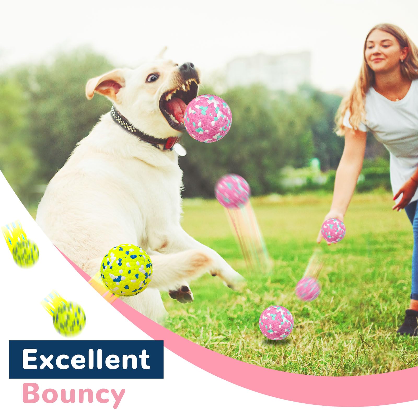Petcare 2 Pack Dog Balls Toys For Aggressive Chewers Indestructible Tennis Balls For Medium Large Dogs Water Toy Chew Ball Tough