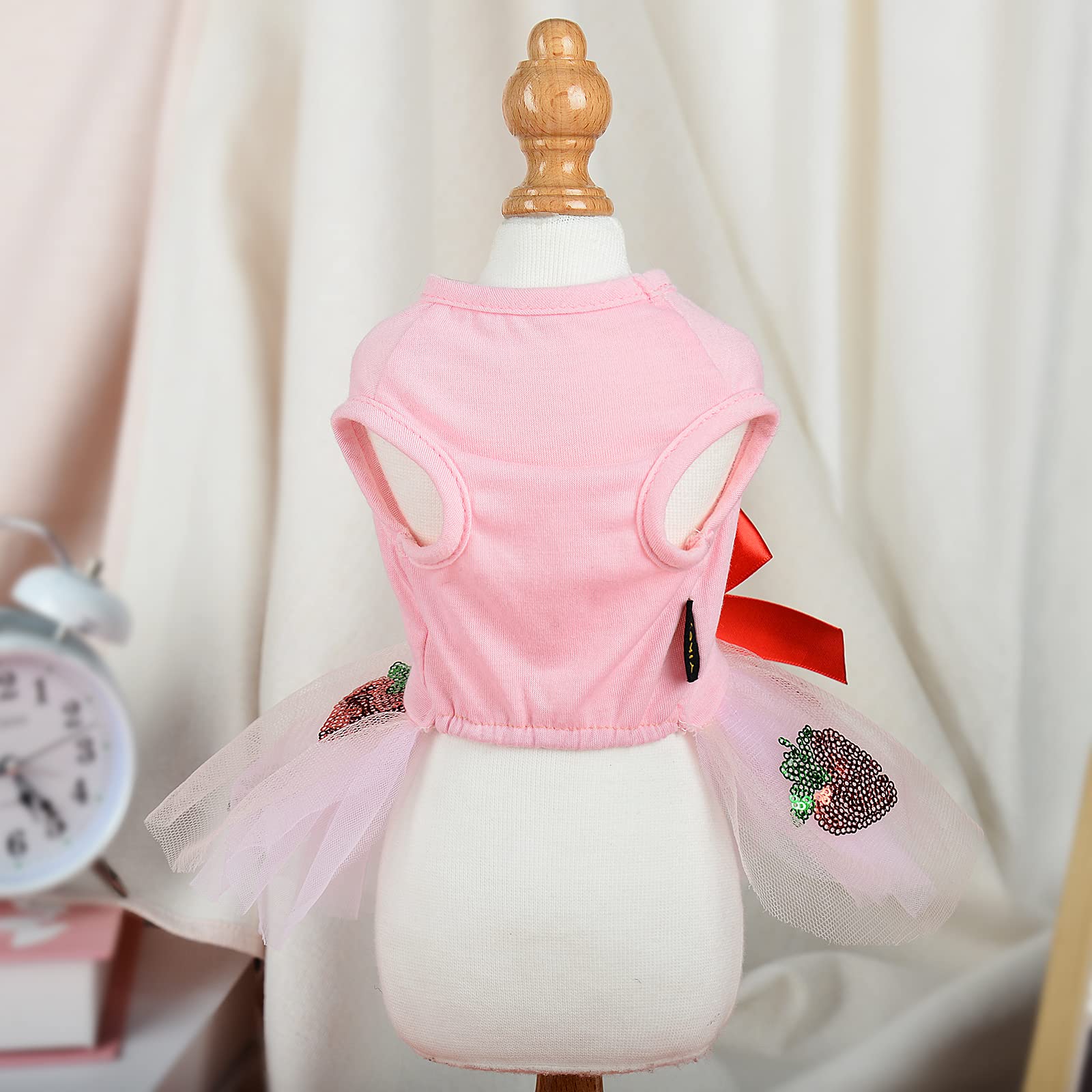 Dog Dress For Small Dogs, Puppy Costume Clothes Girls Pet Clothing Outfit Summer Spring Dresses Chihuahua Yorkie Cat Apparel(X-L