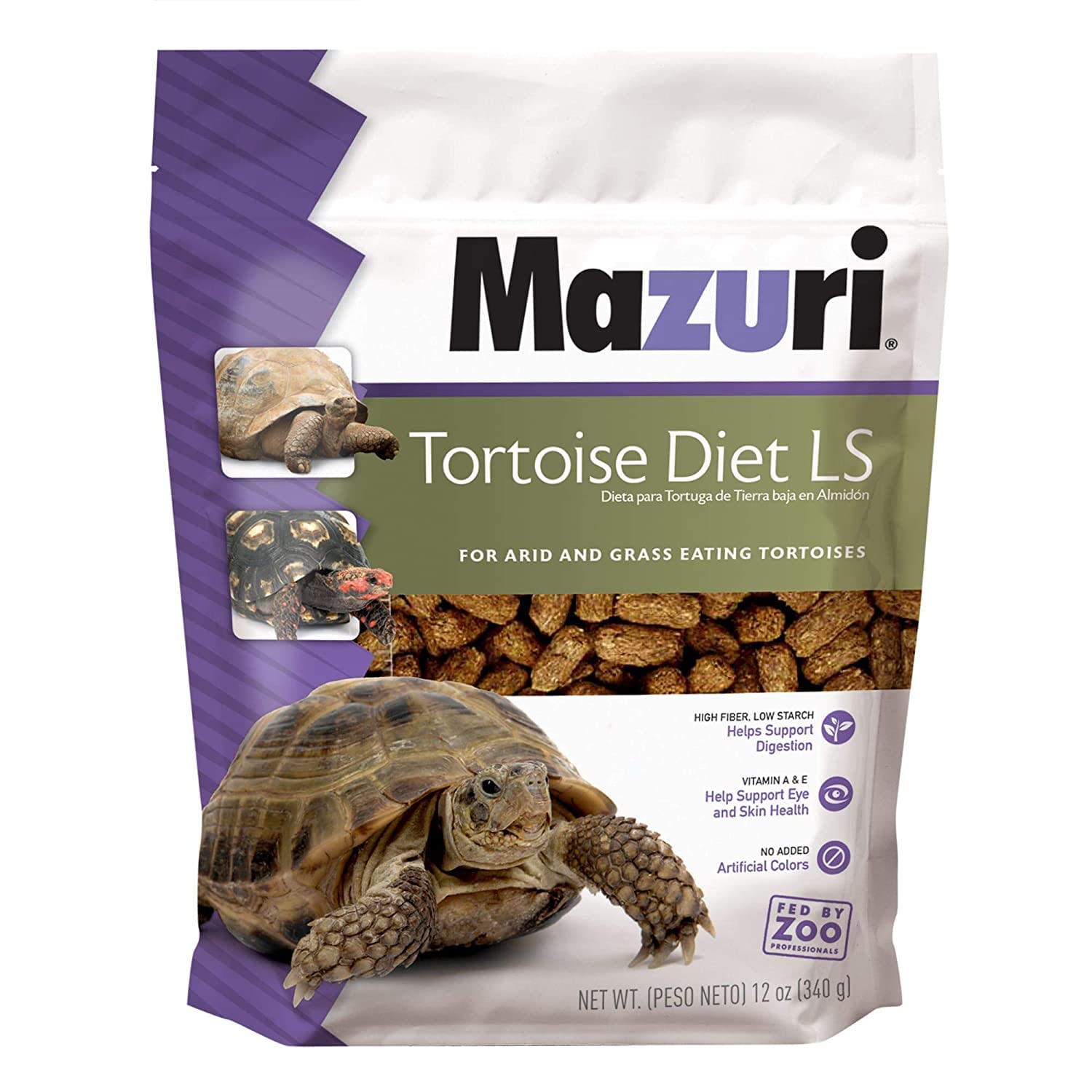 Mazuri | Tortoise LS Diet for African Spurred/Sulcata, Desert, Egyptian, Galapagos, Gopher, Greek, Leopard, Pancake, Radiated or