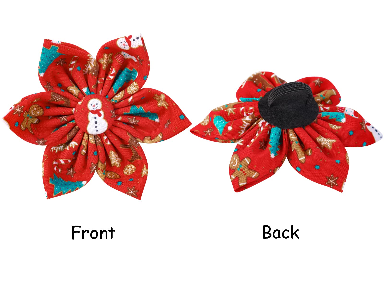 Lionet Paws Christmas Dog Collar With Flower, Dog Flower Collar With Metal Buckle For Dogs And Cats, Adjustable Comfortable Dog Collar Girl Gift, S, Neck 10-16 In