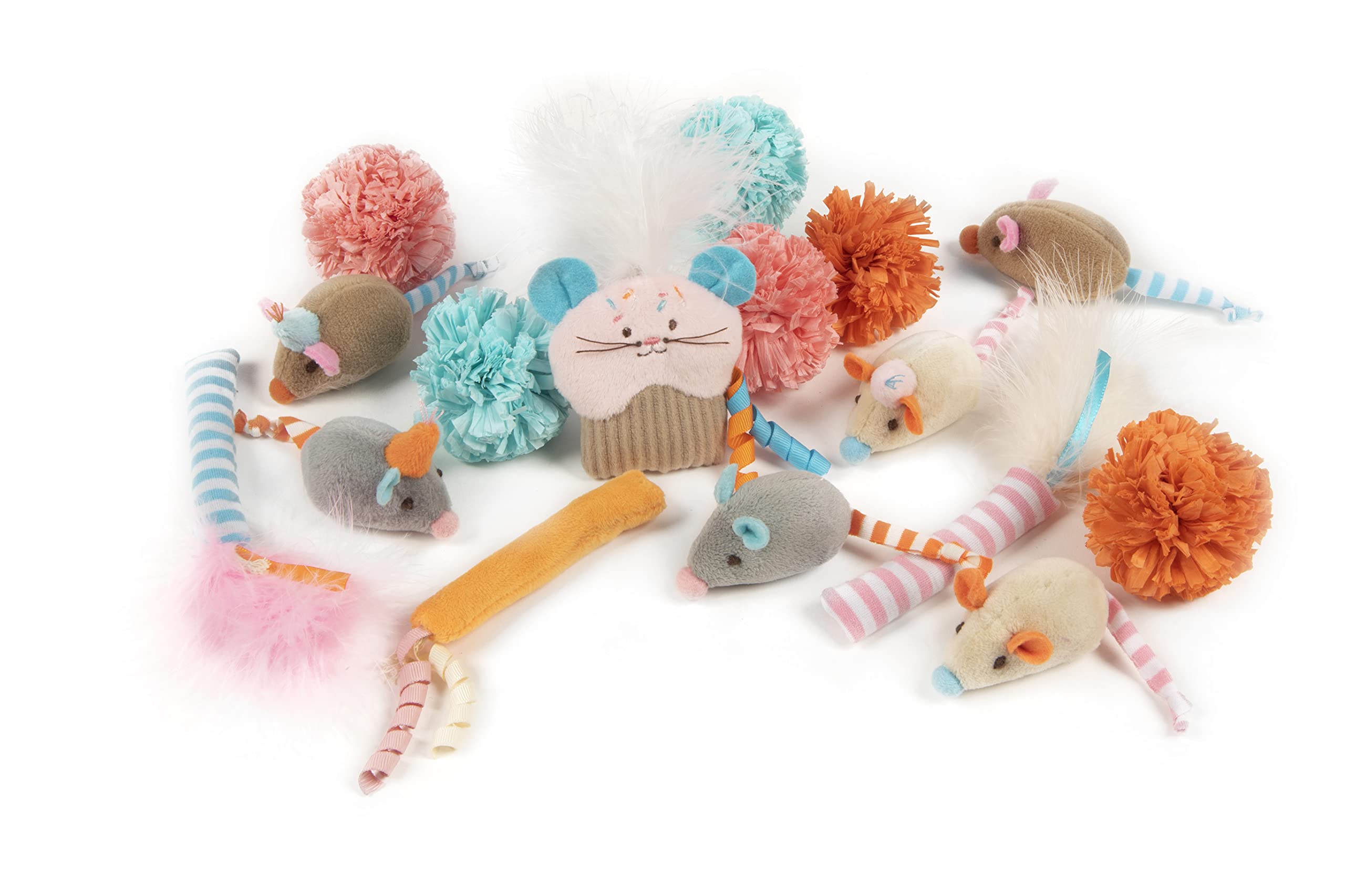 Smartykat (16 Set Bundle Birthday Bash Variety Pack Catnip Cat Toys - Multi Color, Set Of 16