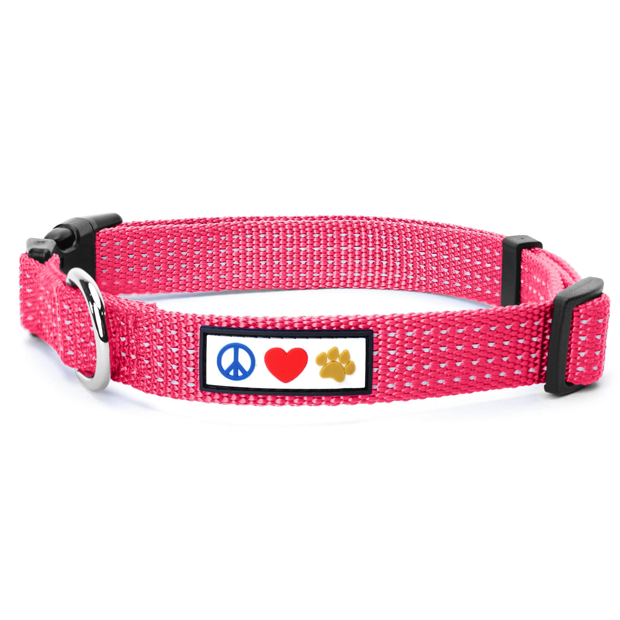 Pawtitas Reflective Dog Collar Adjustable Dog Collars For Small Dogs Puppy Collar Extra Small Dog Collar Pink Dog Collar