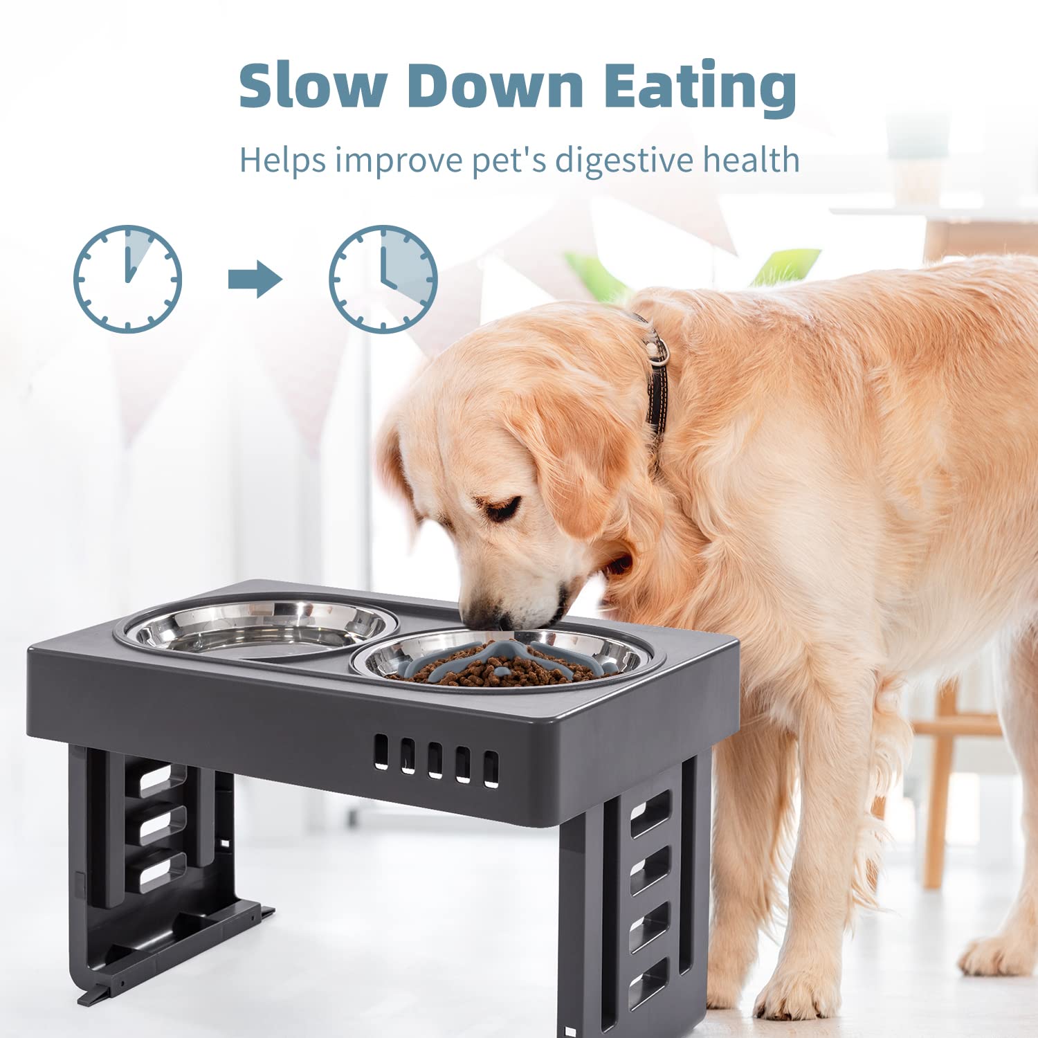 Jaoul Slow Feeder Dog Bowls Insert, Puzzle Slow Feeder with 51 Octopus Suction Cups for Medium Large Size Dog Bowls Over 6.5'' W