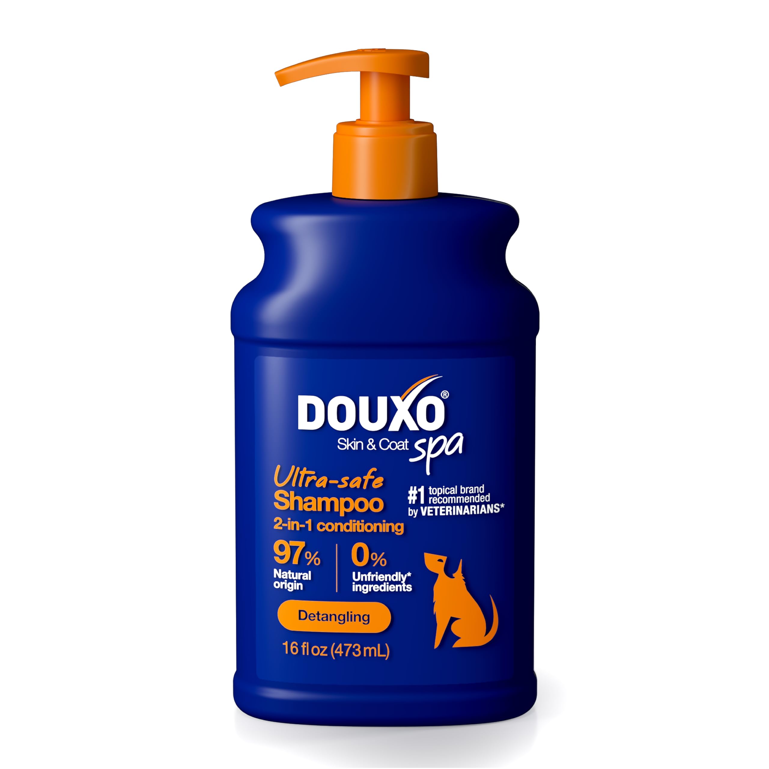 Douxo Skin & Coat Spa - Ultra-Safe 2 In 1 Conditioning Dog Shampoo, 16 Fl Oz, Cleans And Deeply Hydrates The Skin, Enhances The 