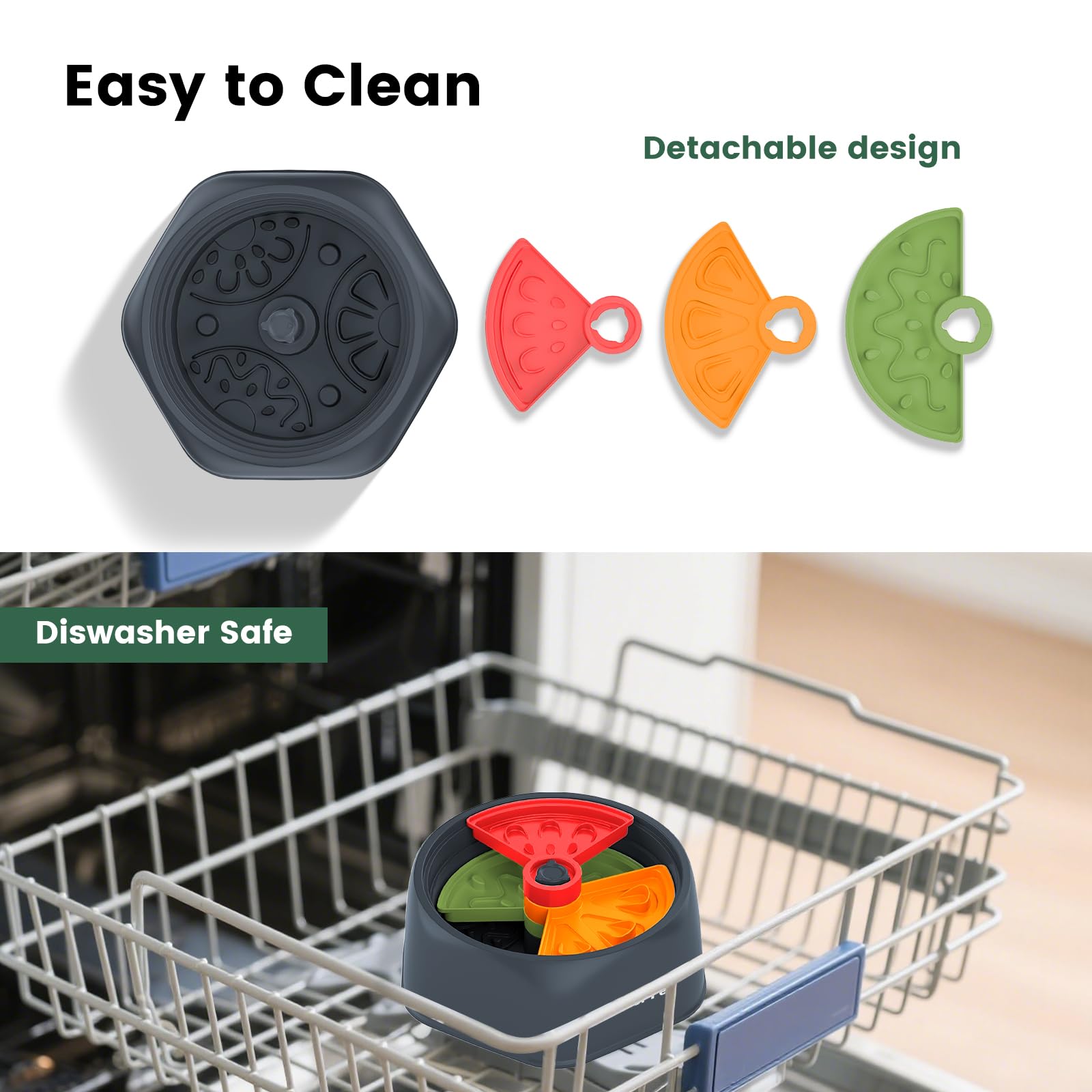 Gardner Pet Dog Slow Feeder Dog Bowl, Dogs Puzzle Enrichment Toy Rotating Plate, 8.45 M Size with Suction Base for All Breed S