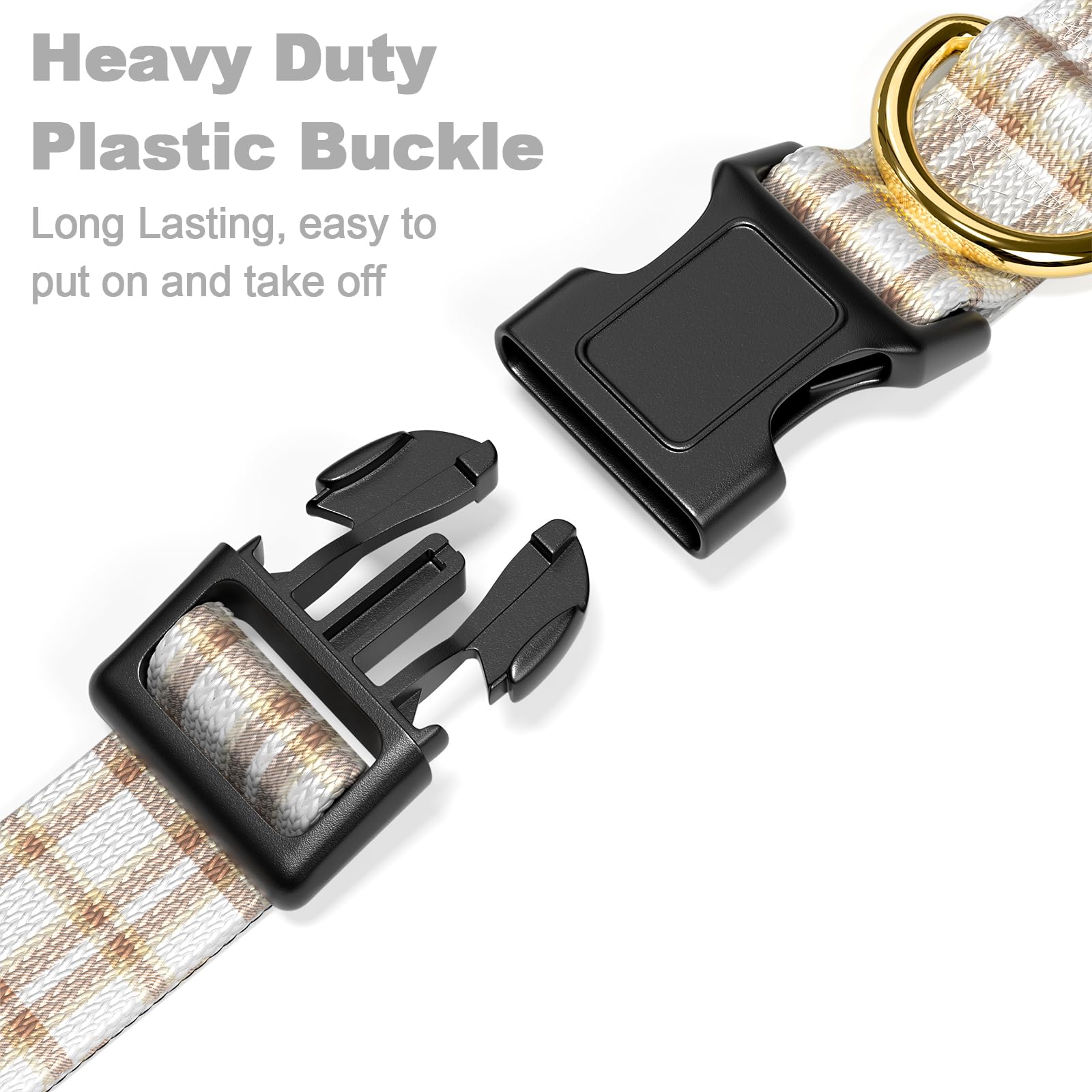 Rnivvi Dog Collar For Small Dogs, Cute Heavy Duty Adjustable Puppy Collar With Quick Release Buckle For Girl & Female, Pet Acces