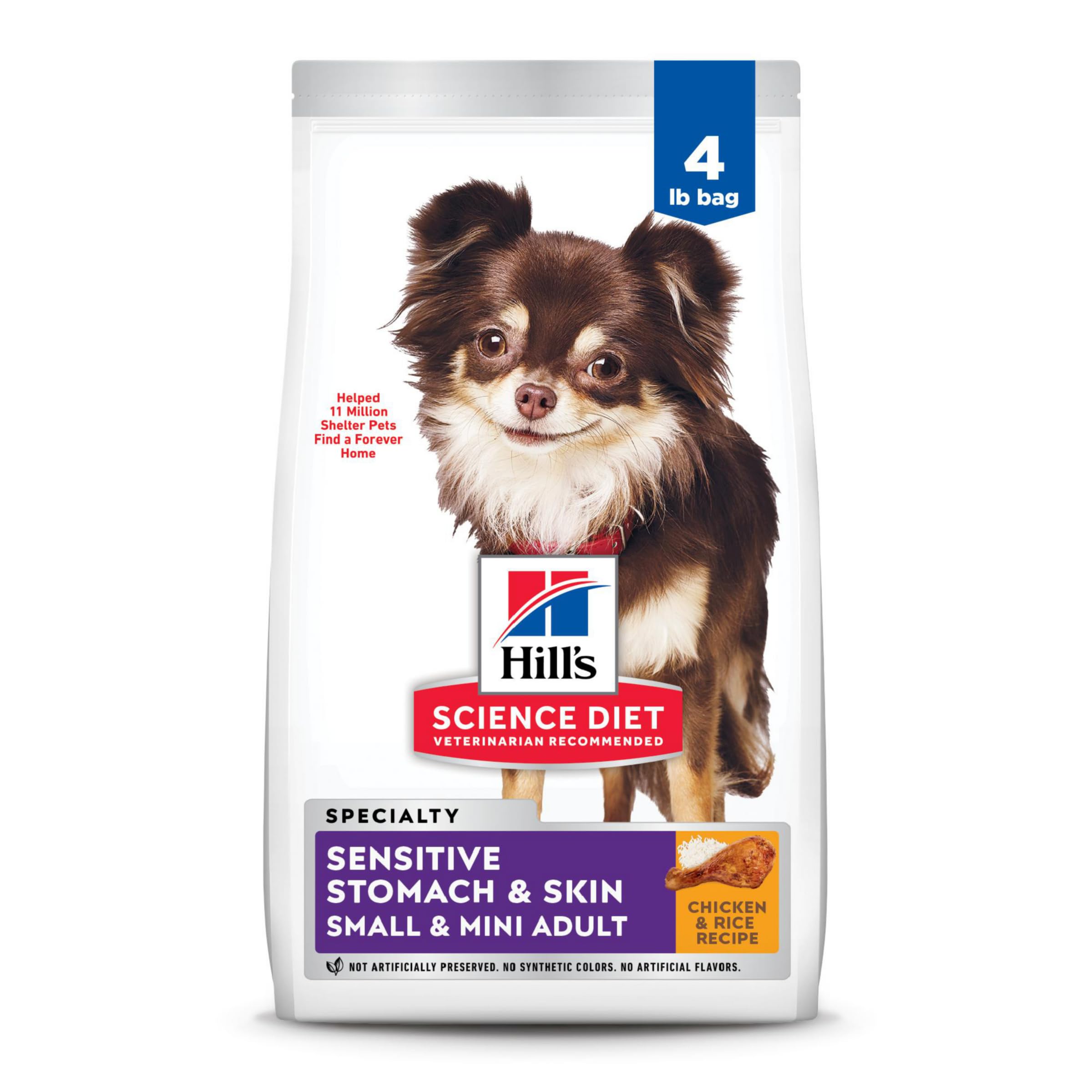 Hills Science Diet Sensitive Stomach & Skin, Adult 1-6, Small & Mini Breeds Stomach & Skin Sensitivity Support, Dry Dog Food, C