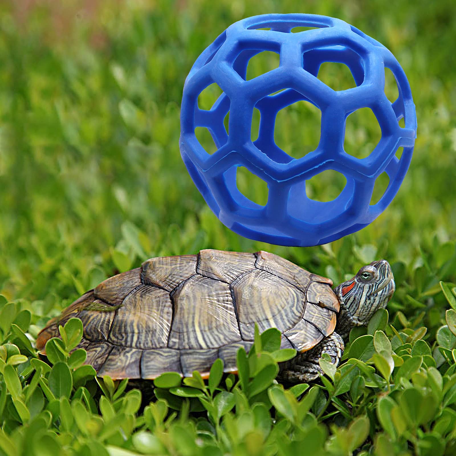 Tirifer Tortoise Feeder Ball, 5.5 Inch, Encourages Foraging Behaviors, Keeps Pets Entertained