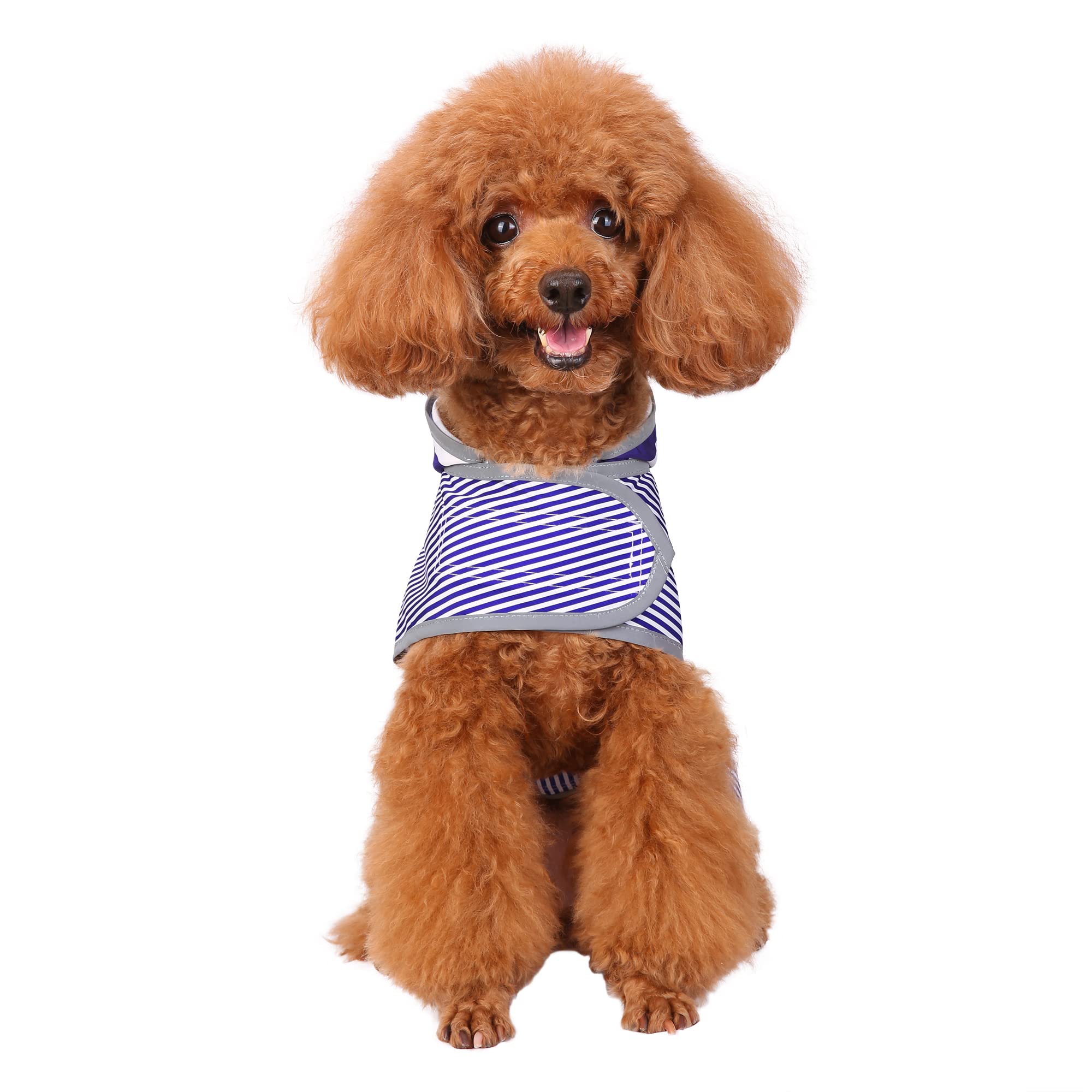 Dogs Raincoat With Hood And Leash Hole, Waterproof Dog Rain Coats For Small Dogs, Reflective Dog Rain Jacket