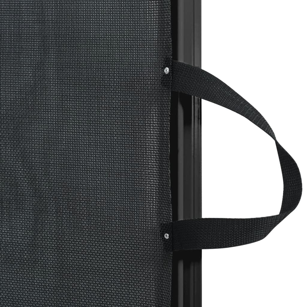 vidaXL Retractable Pet Gate Dog Barrier Fence - Black - Kitchen/Bedroom/Stair - 40.4" H x 49.2" W - Polyester, Powder-Coated Iron