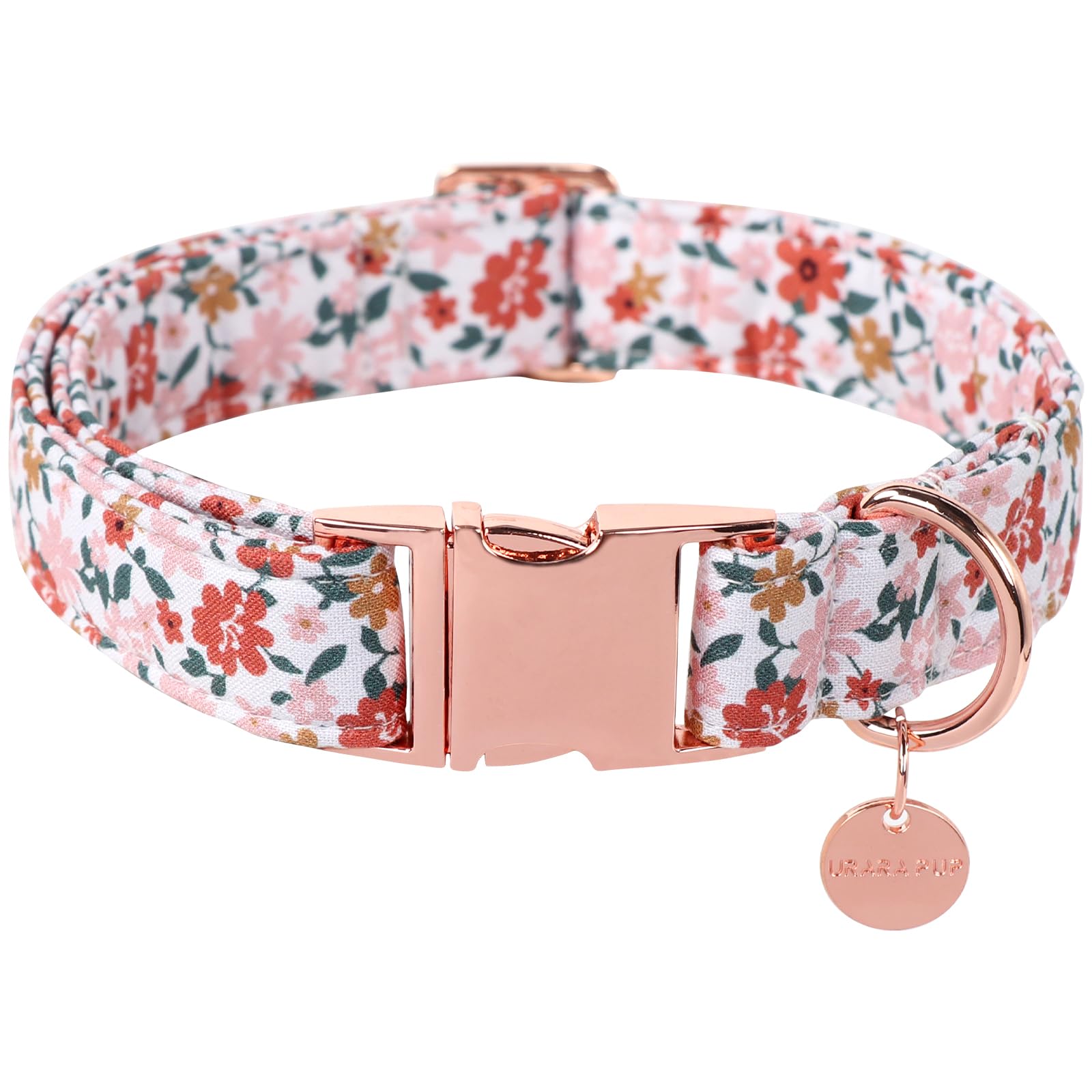 Up Urara Pup Dog Collar For Summer,Little Flower Dog Collar,Cotton Puppy Collar With Adjustable Buckle For Small,Medium,Large Gi