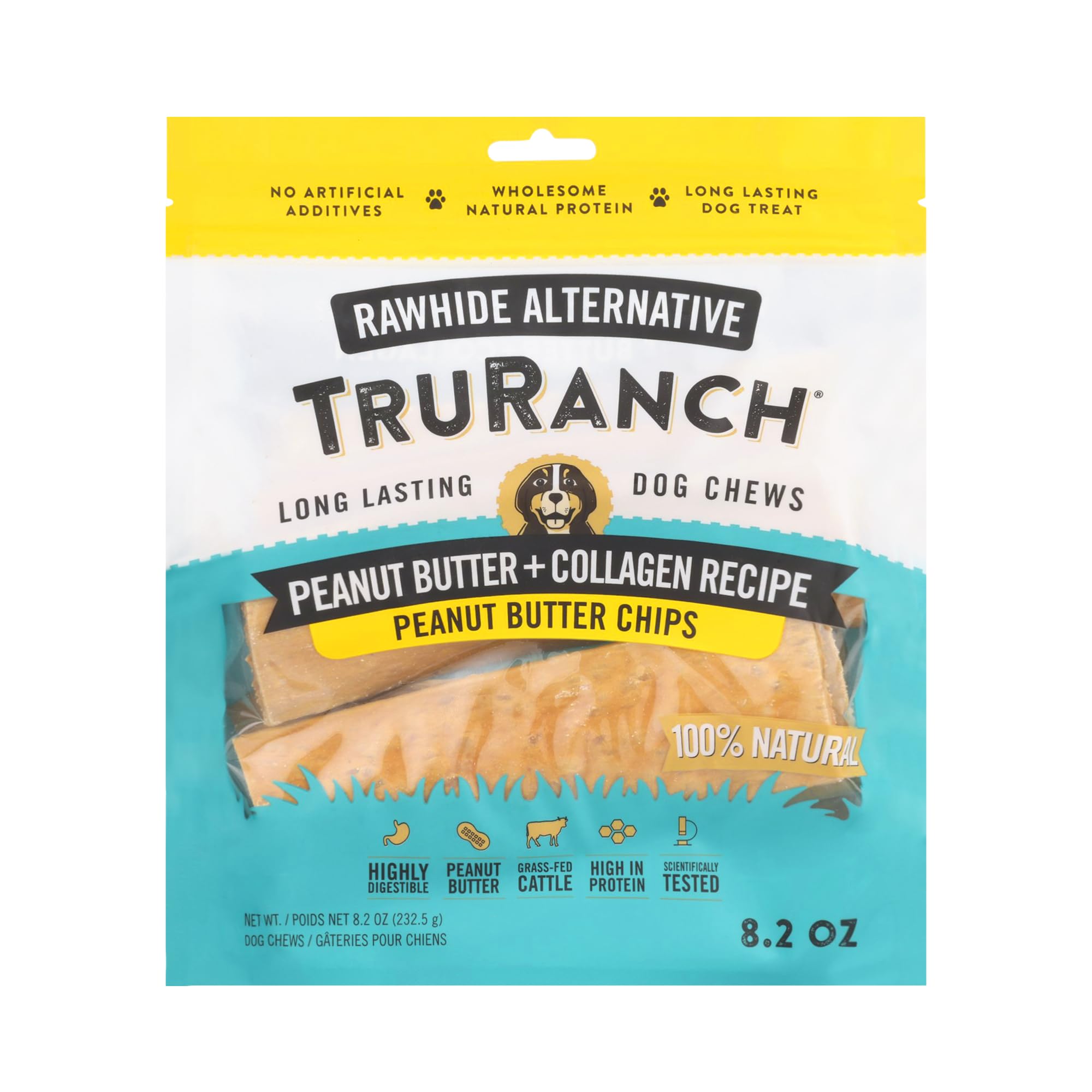 TRURANCH Collagen Chips - Collagen Dog Treats - Long Lasting Healthy Joint Support Dog Treat - Rawhide Alternative Chips - Skin 
