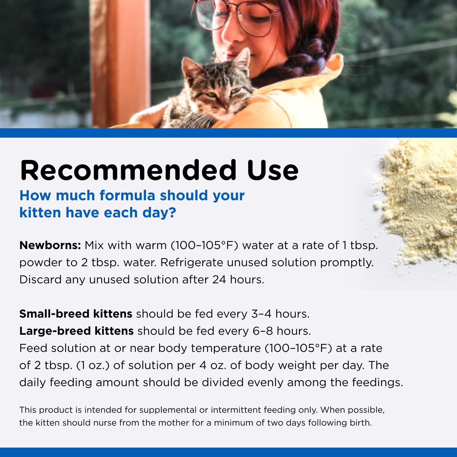 Nutri-Vet Milk Replacement For Kittens - Healthy Gut Support with Probiotics - Essential Nutrients - Veterinarian Formulated - 1