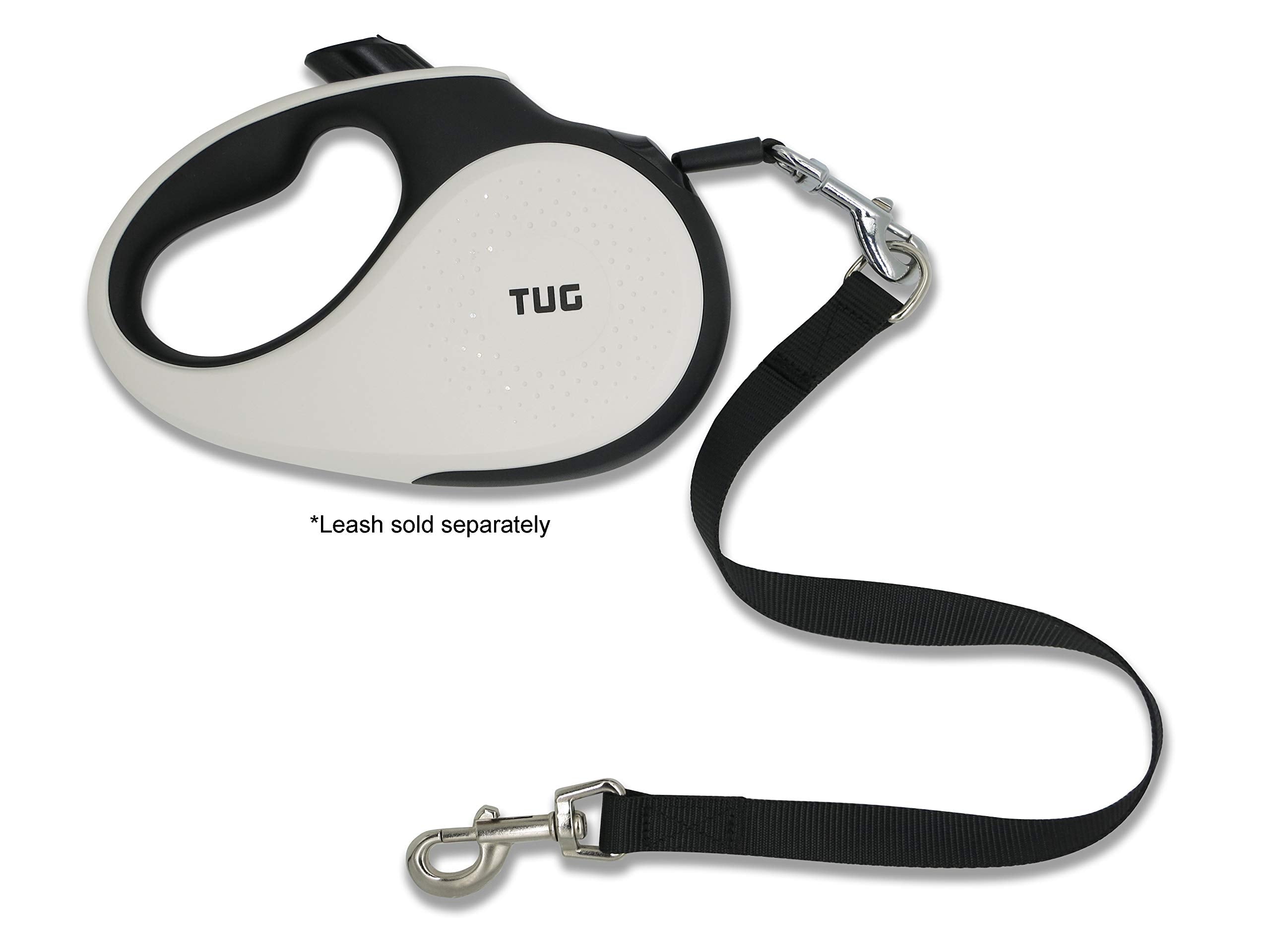 TUG Anti-Chew Retractable Leash Extension, Dual Dog Leash Splitter, 1.5 ft, Black, Model TA002