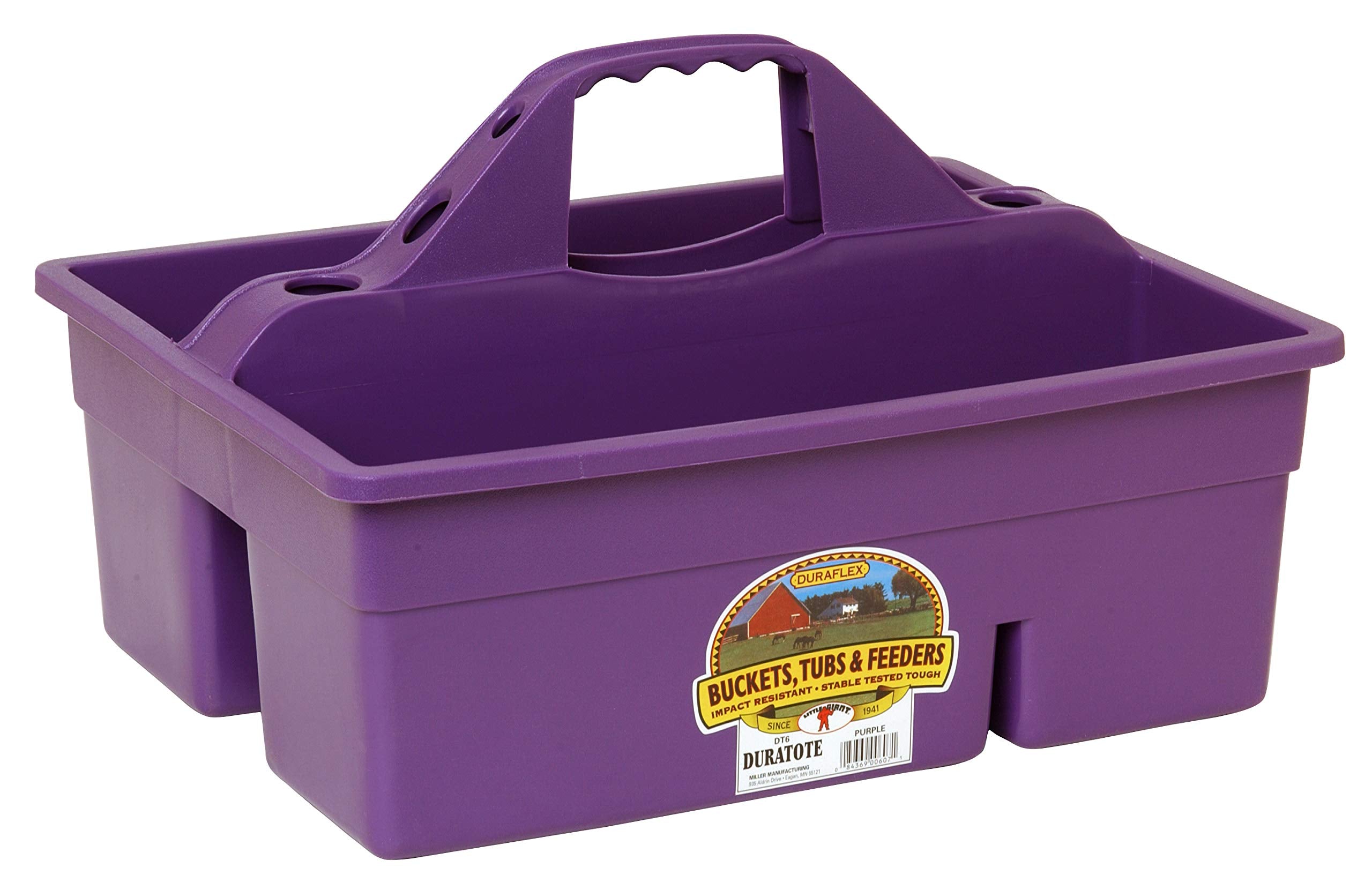 Little Giant Plastic DuraTote  Horse Grooming DuraTote  Durable Tote Box Organizer with Easy Grip Handle  Extra Thick Sidewalls 