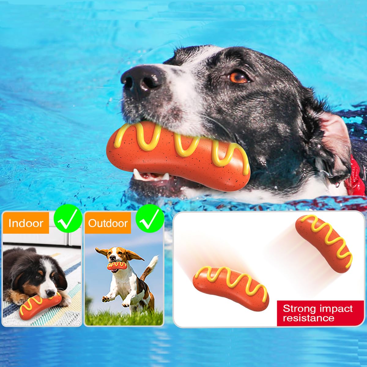 Luantianpai Dog Chew Toys For Aggressive Chewers Indestructible Durable Tough Squeaky Funny Dog Teething Toy For Medium Large Br