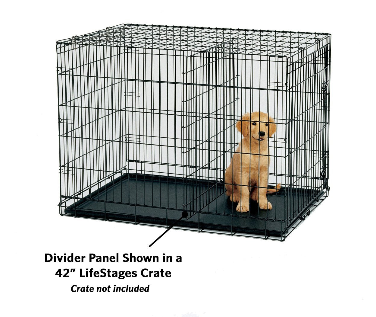 MidWest Homes for Pets Dog Crate Replacement Divider Panel, Model 10DP, 29.5"L x 29.5"W x 0.5"H, Black, Fits Multiple Crate