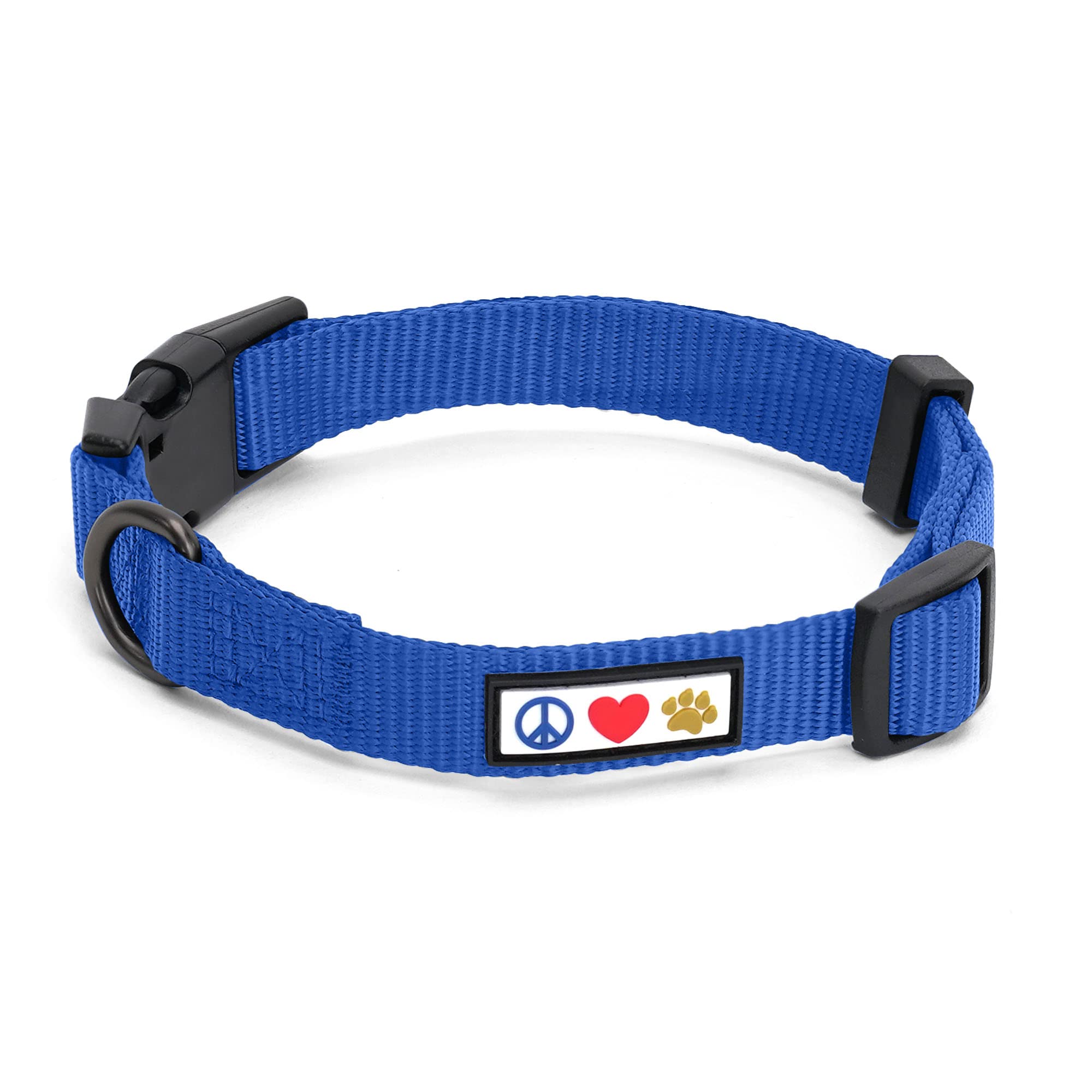 Pawtitas Dog Collar For Large Dogs Adjustable Dog Collar Heavy Duty Waterproof Collars For Dogs With Quick-Release Buckle - Blue