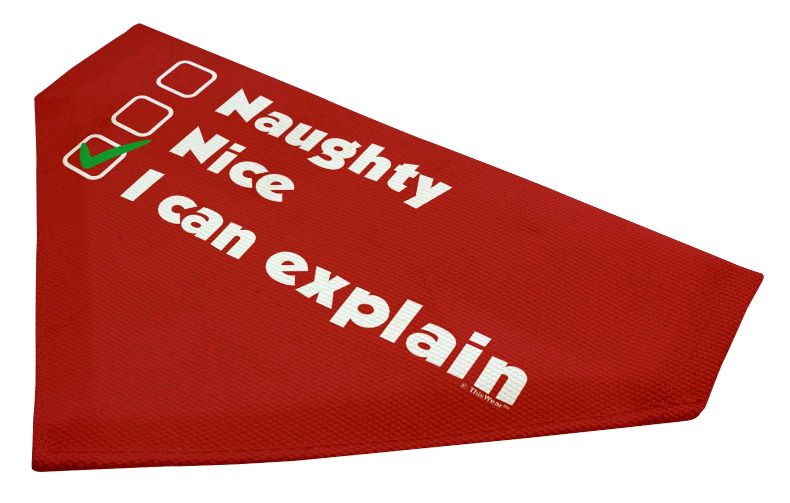 Funny Dog Christmas Clothing Naughty Nice I Can Explain Pet Collar Scarf for Smaller Dogs