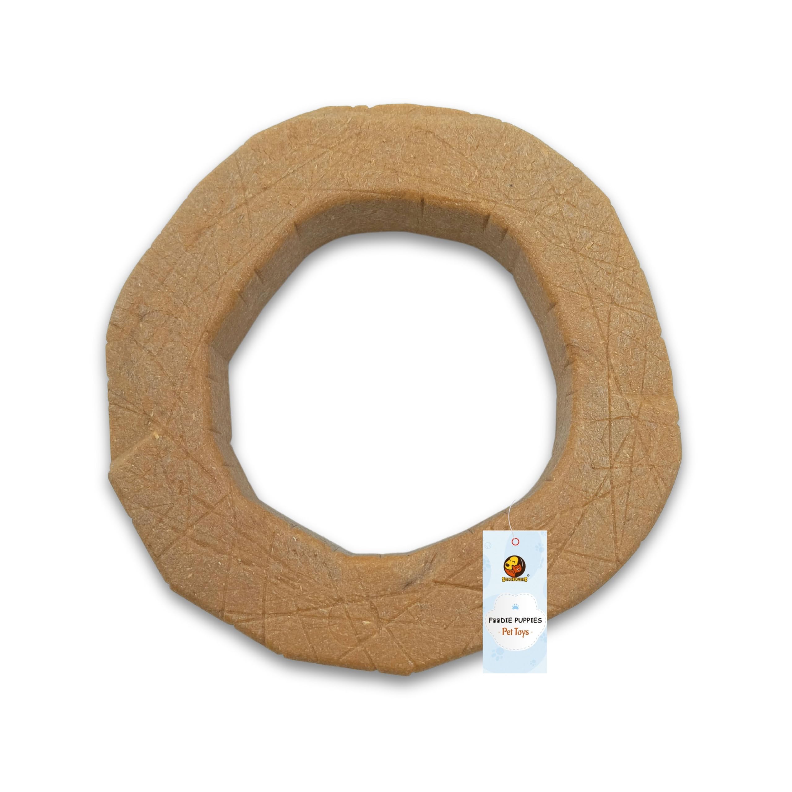 Foodie Puppies Interactive Hard Chew (Ring) Toy For Medium And Large Breeds | NonToxic Aggressive Chewers Iq Teething Wooden Fi