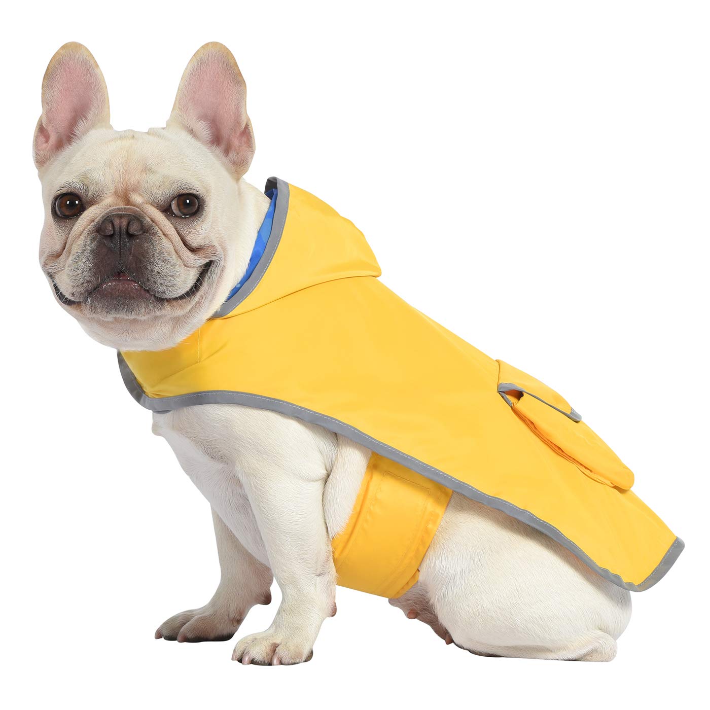 HDE Reversible Dog Raincoat Hooded Slicker Poncho Rain Coat Jacket for Small Medium Large Dogs Ducks Yellow - S