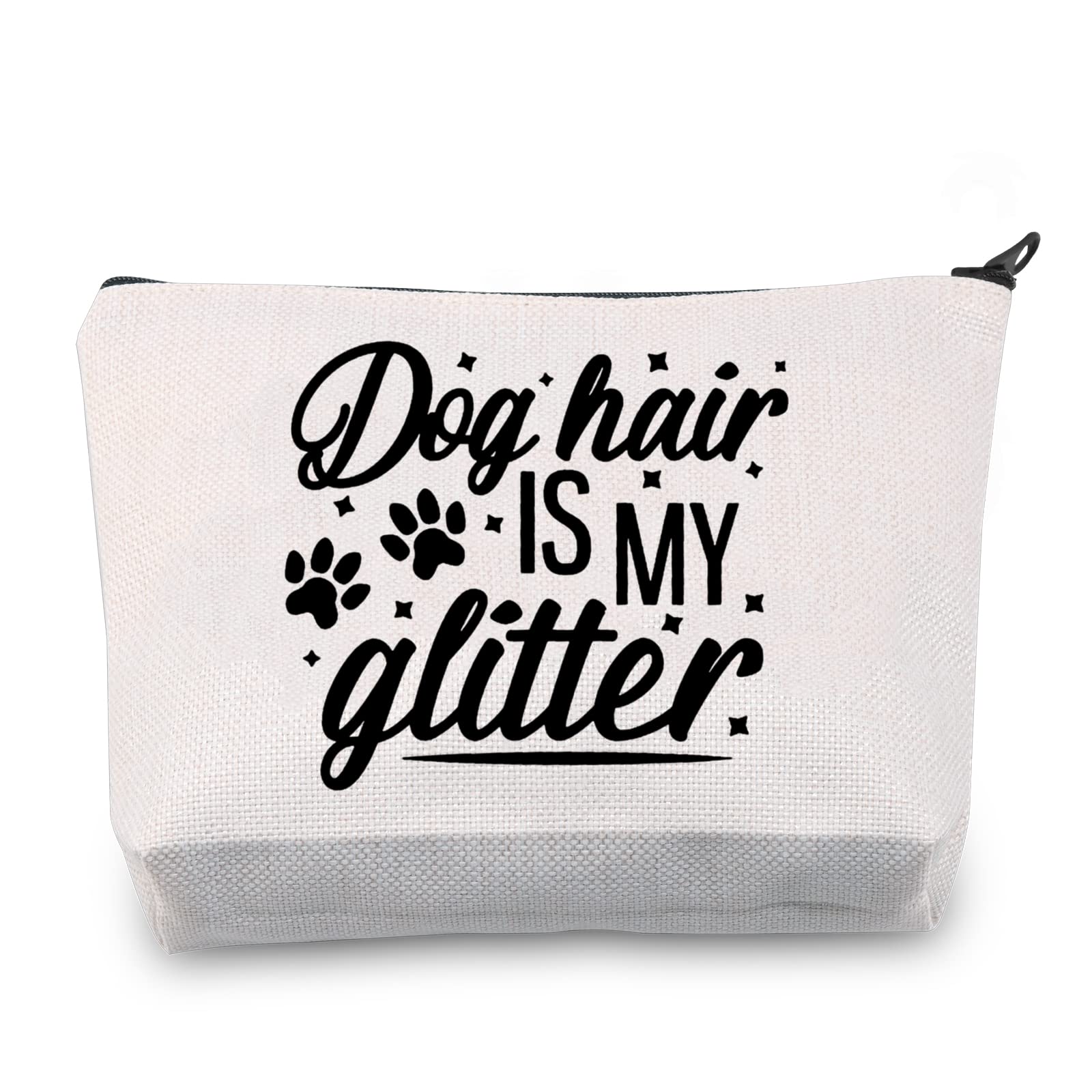 Levlo Funny Pet Groomer Gift Pet Lovers Gift Dog Hair Is My Glitter Makeup Bags Cute Puppy Gifts (Dog Hair Is My Glitter)