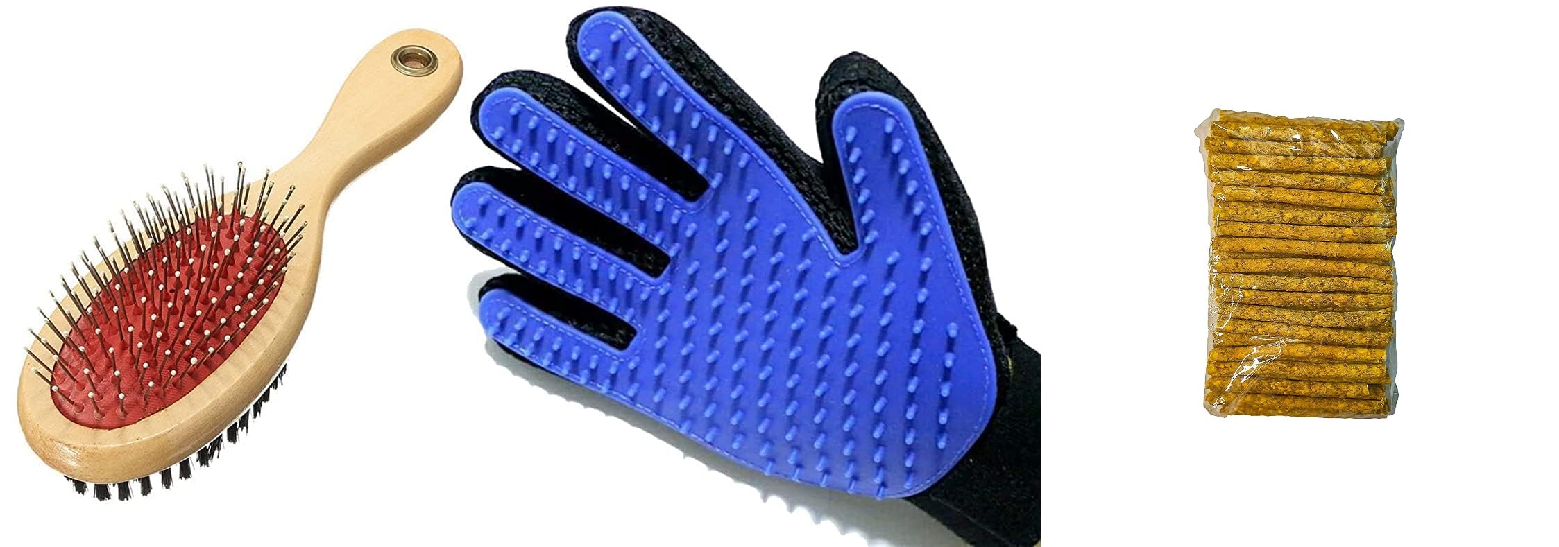 Penta Paws Comb Pack 2 In 1 Pet Grooming Accessories, Massaging And Deshedding For Dogs & Cats And Munchy Sticks For Dogs Of All