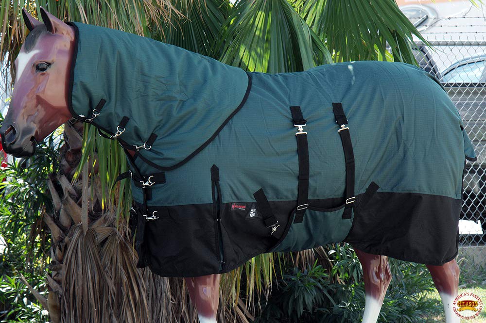 HILASON 1200D Waterproof Winter Horse Turnout Blanket Neck Cover Belly Wrap | 69 in