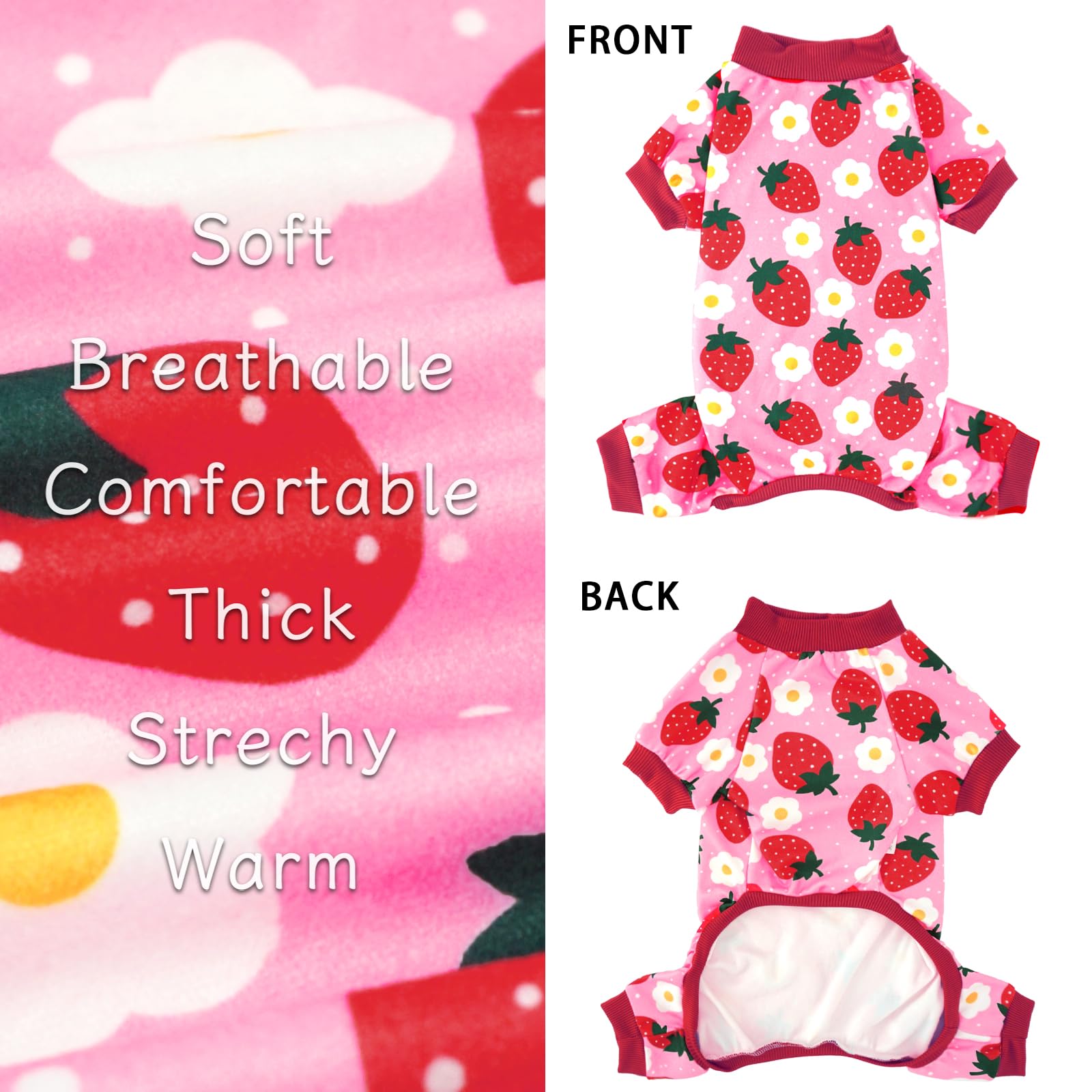 Xpudac Dog Pajamas For Small Medium Dogs, Strechy Soft Dog Clothes For Dogs Girl Boy Pet Jumpsuit, Cat Onesie-2Xl
