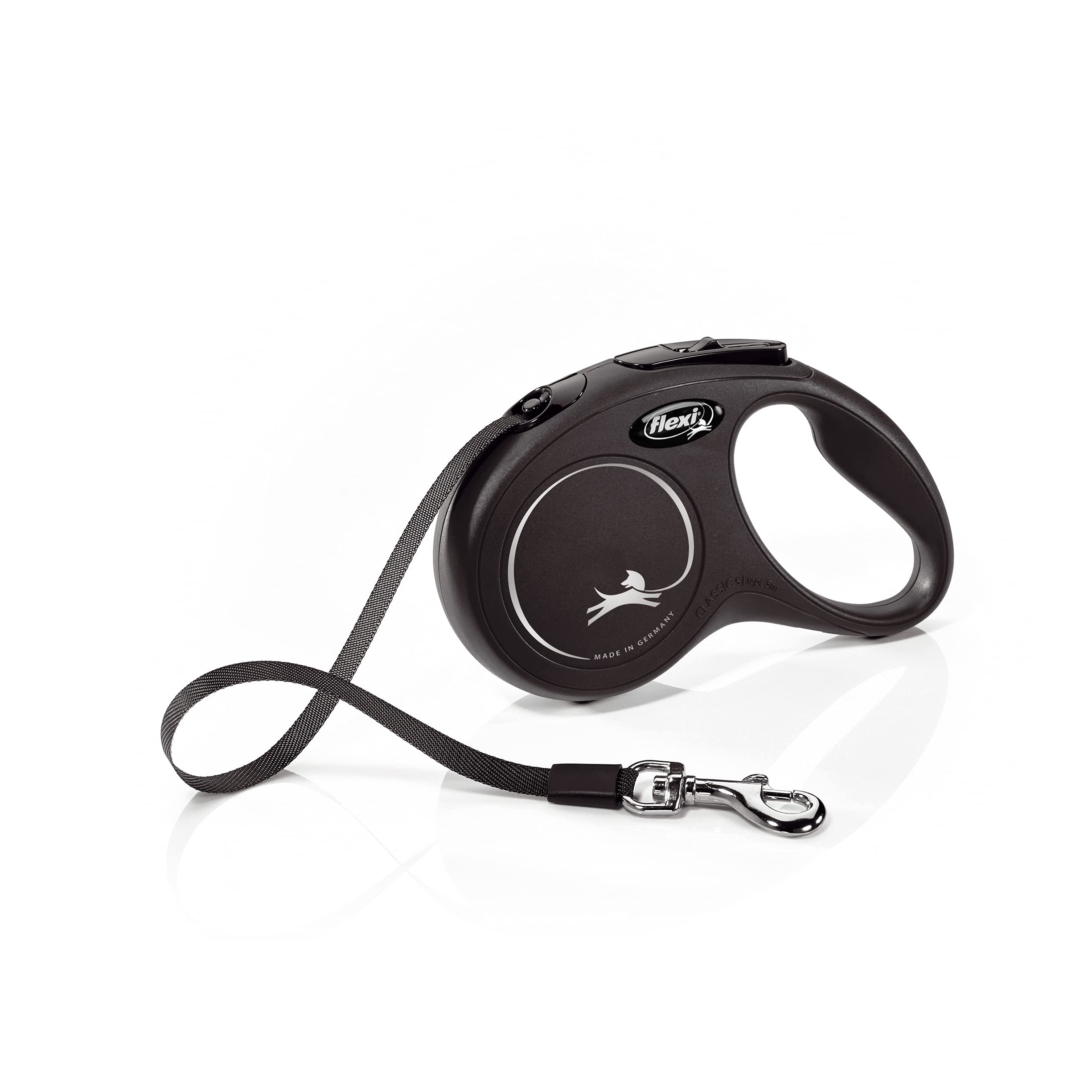 Flexi Automatic Leash New Classic Tape S 5M Black