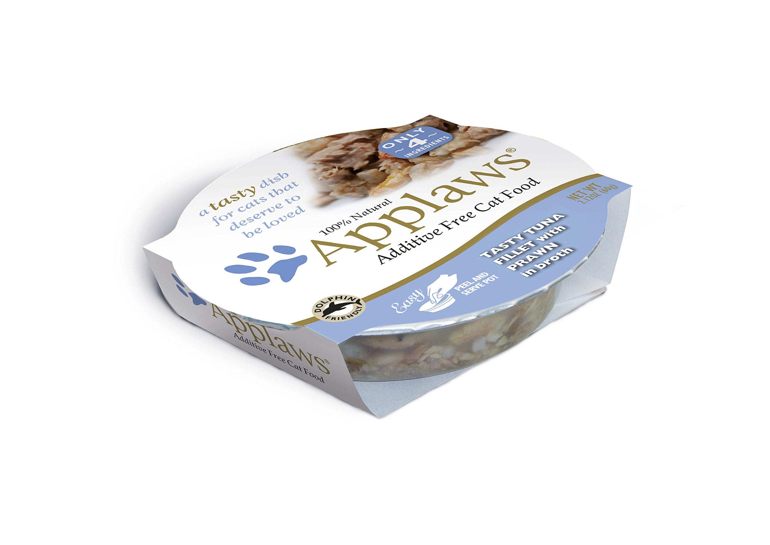 Applaws Tasty Tuna Fillet with Prawn Cat Food, 18 - 2.12 Ounce Cups