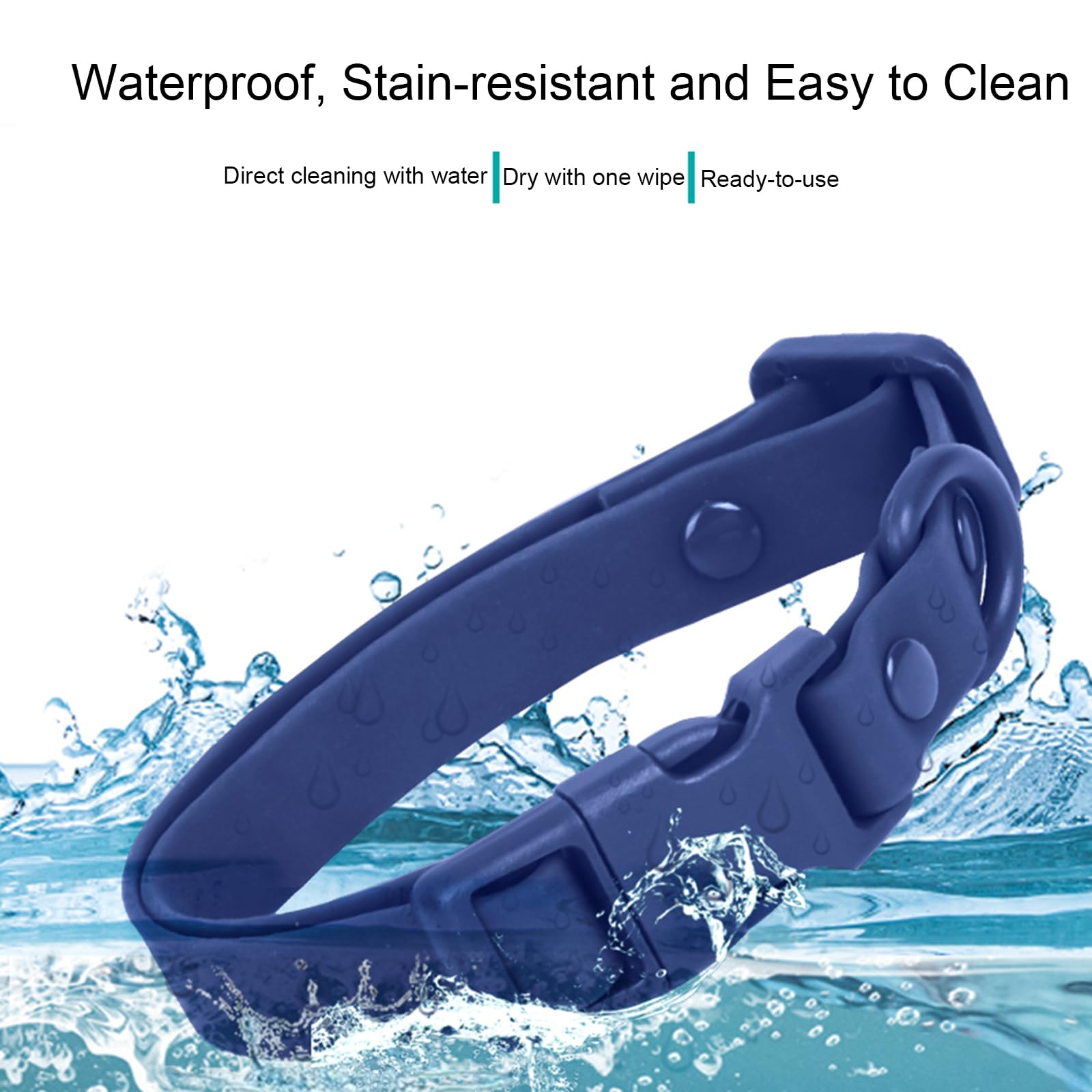 Waterproof Dog Collar Soft Rubber Dog Collar With Safety Buckle Adjustable Pet Collars For Small Medium Large Dogs