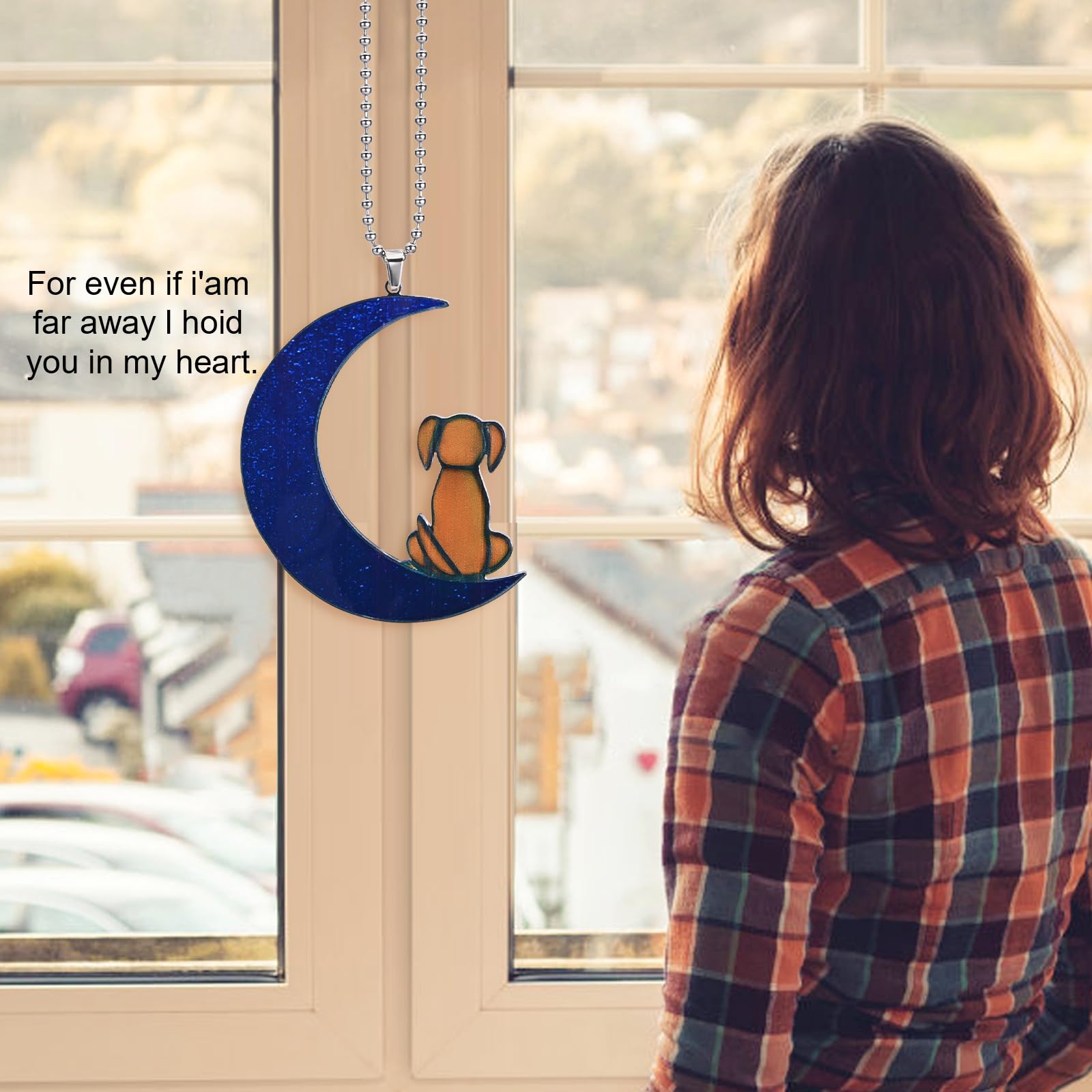 Dog Memorial Gifts For Loss Of Dog,Brown Dog On The Moon On Suncatcher Gifts,Brown Dog On The Moon Dog Memorial Gifts For Pet Lo
