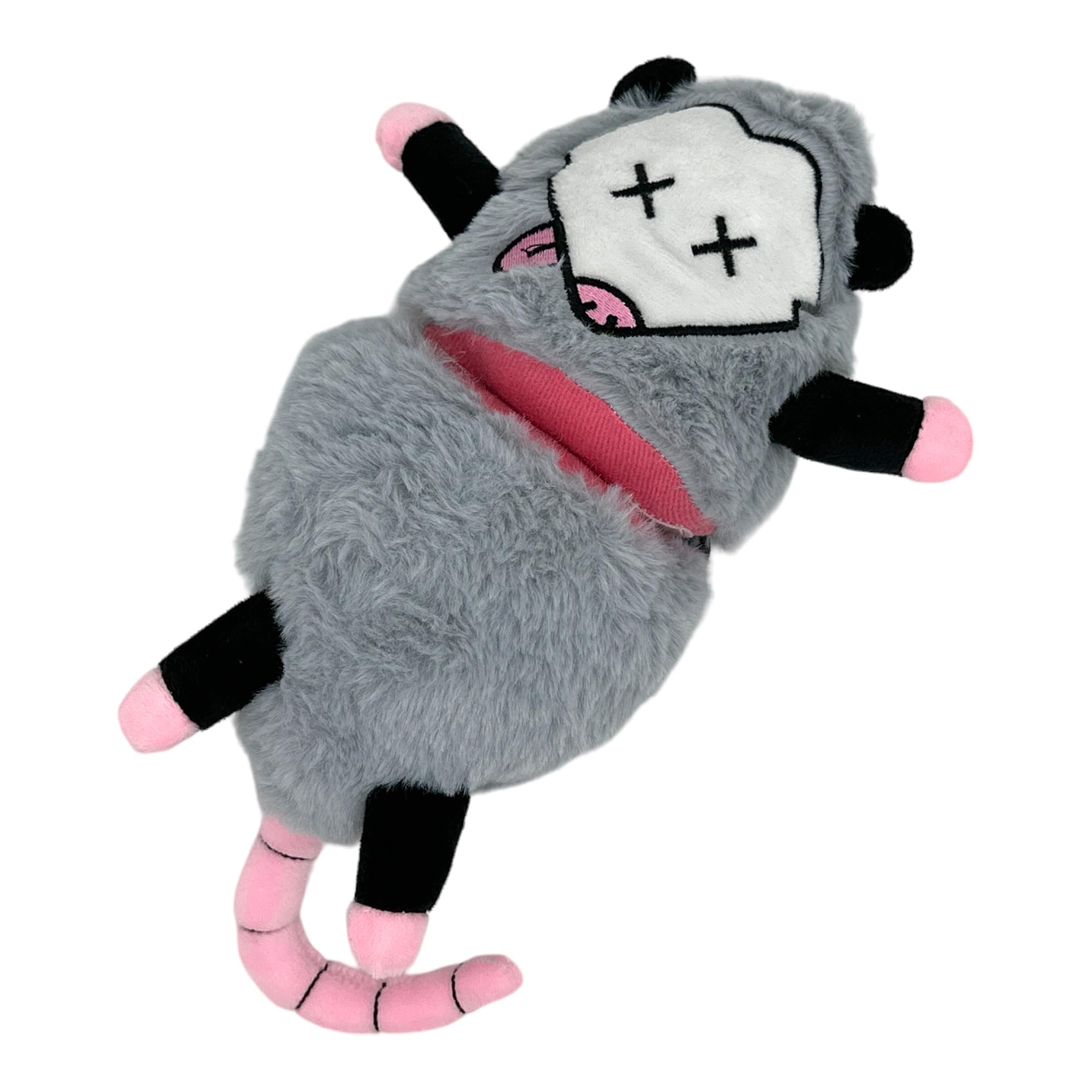 Roadkill Opossum Dog Toy Funny Dead Ran Over Possum Stuffed Chew Toy With Hidden Treat Compartments - Rip And Reveal Interactive