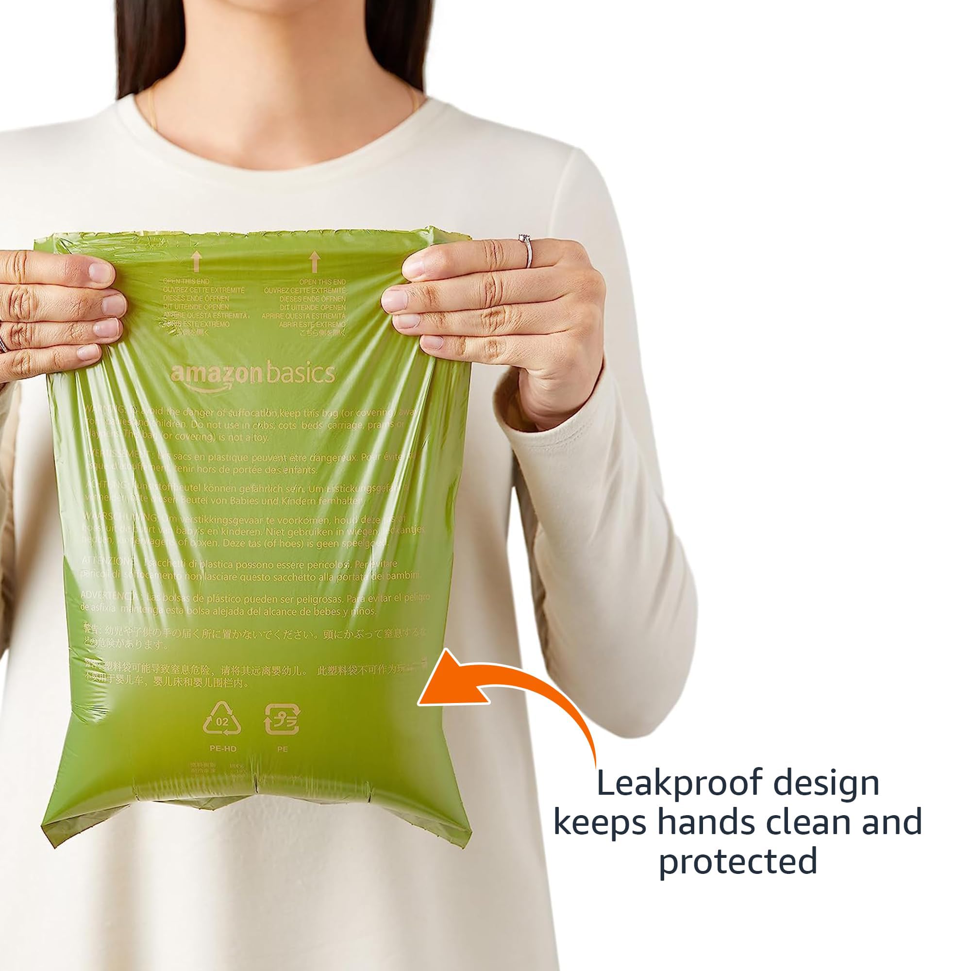 Amazon Basics Dog Poop Bags with Dispenser, 810 Count, Enhanced for Guaranteed Leakproof, Lavender Scented, Includes Leash Clip