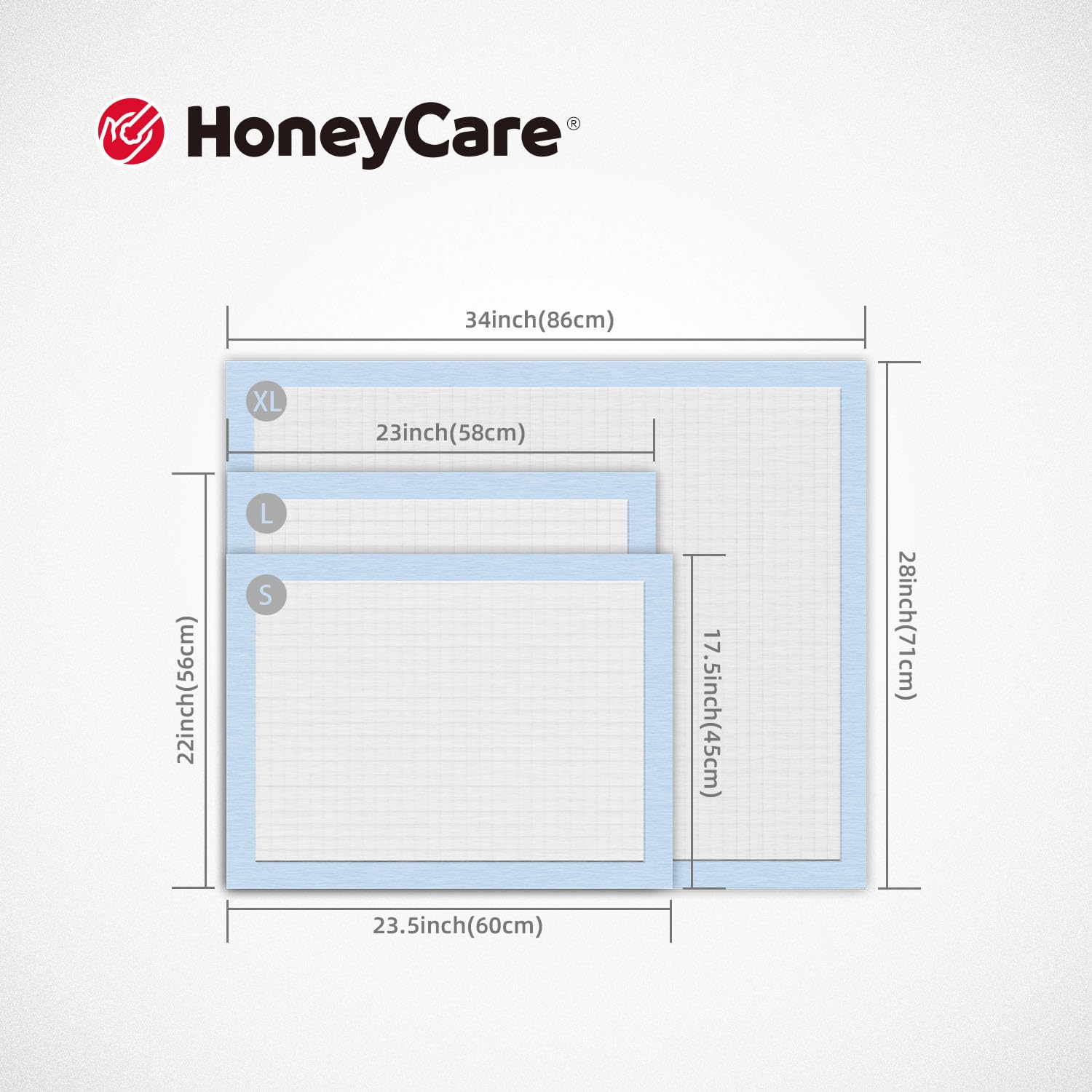 Honey Care All-Absorb, Small 17.5' X 23.5', 120 Count, Dog And Puppy Training Pads, Ultra Absorbent And Odor Eliminating, Leak-Proof 5-Layer Potty Training Pads With Quick-Dry Surface, Blue, A05