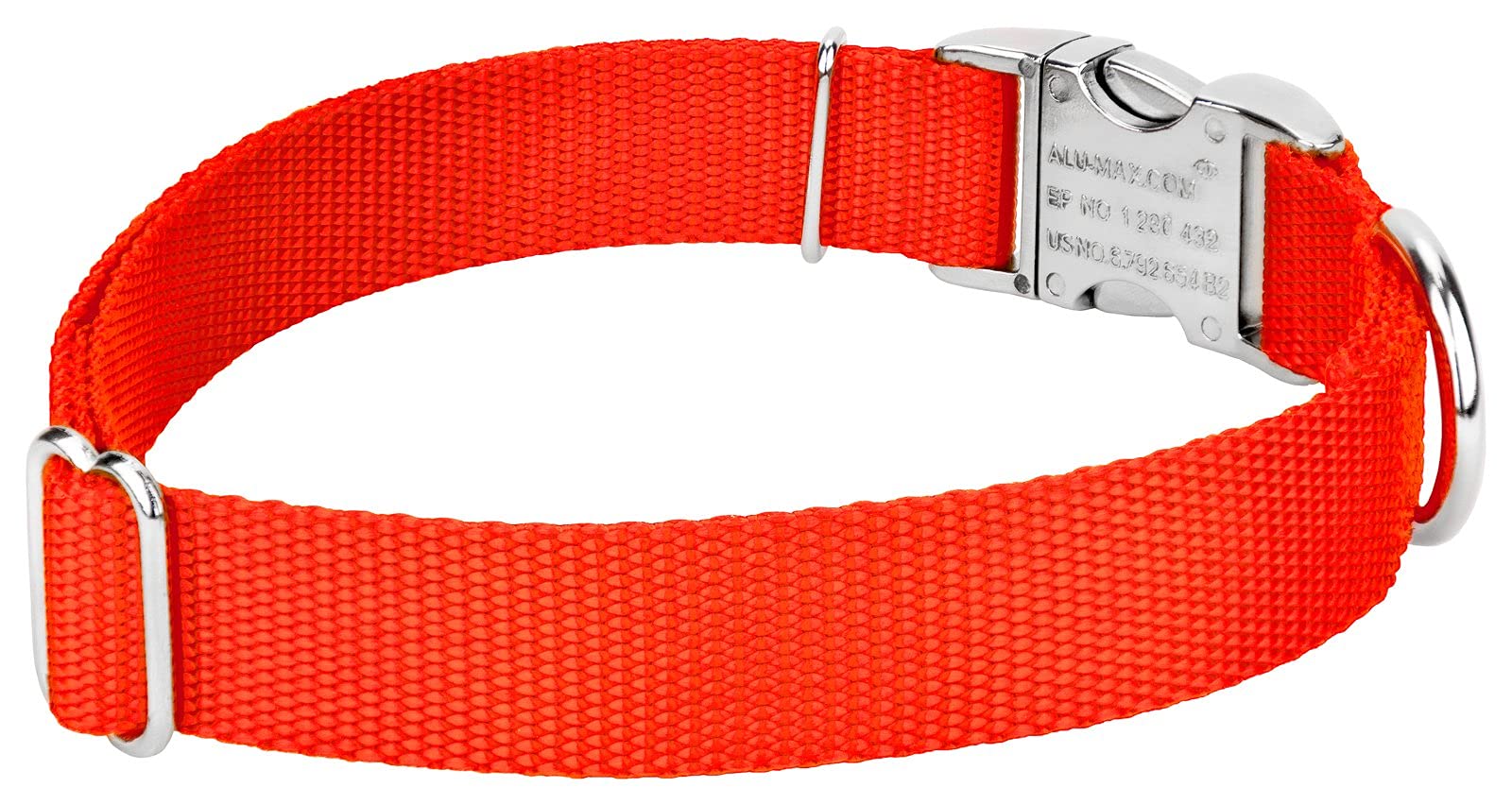 Country Brook Design - Vibrant 30+ Color Selection - Premium Nylon Dog Collar With Metal Buckle (Small, 3/4 Inch, Hot Orange)