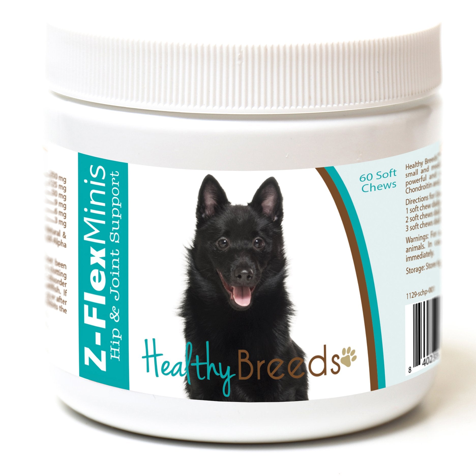 Healthy Breeds Schipperke Z-Flex Minis Hip and Joint Support Soft Chews 60 Count
