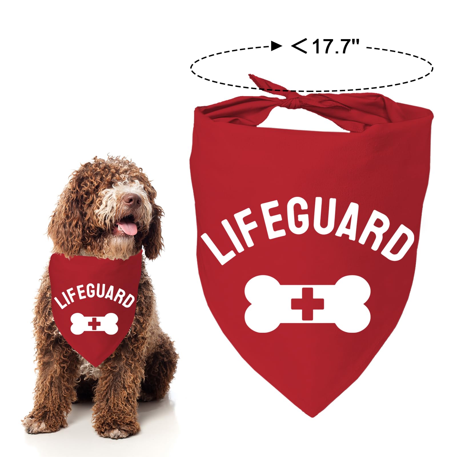 Lifeguard Pet Puppy Dog Beach Pool Accessories Scarf,Summer Security Bandana (Lifeguard)