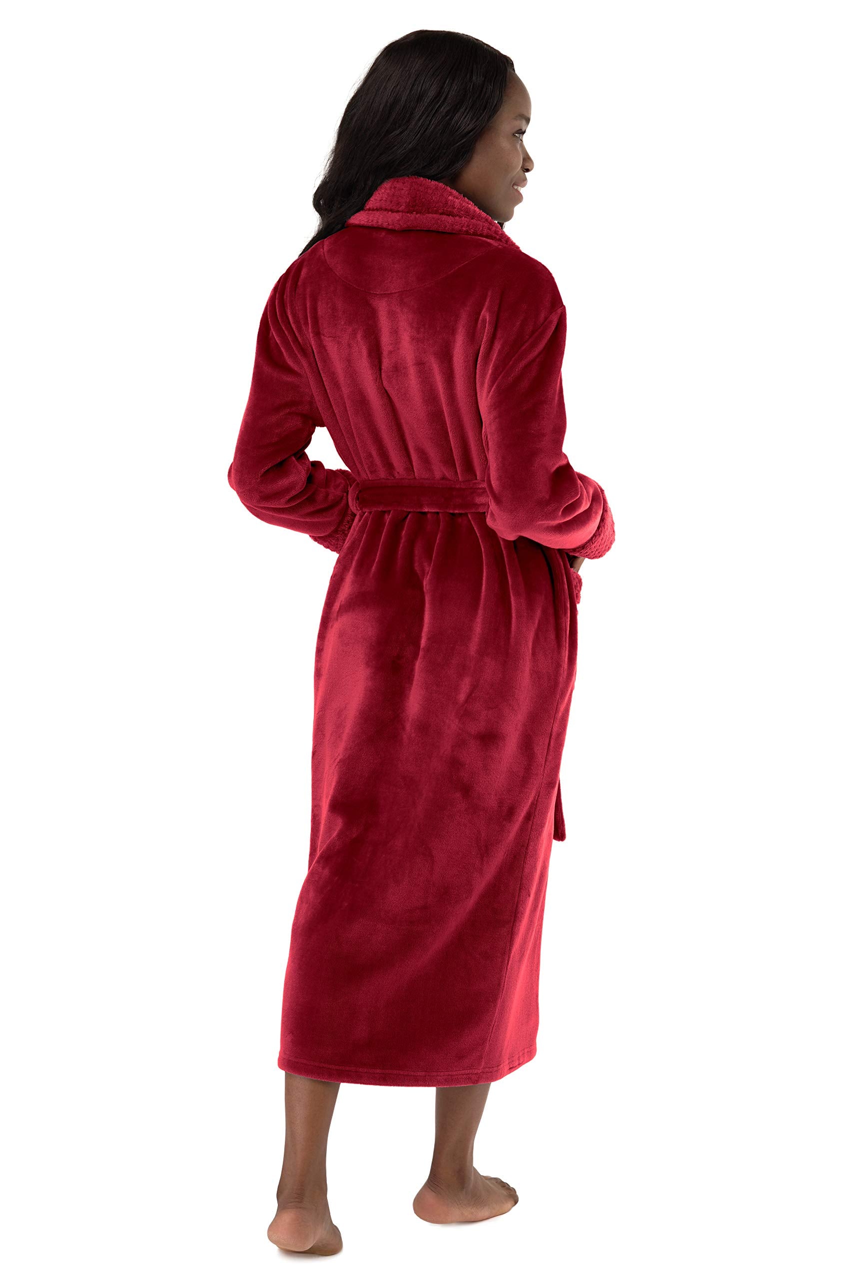 Turquaz Plush Robes For Women, Soft Warm Fleece Bathrobe For Women, Long Comfy Womens Robe