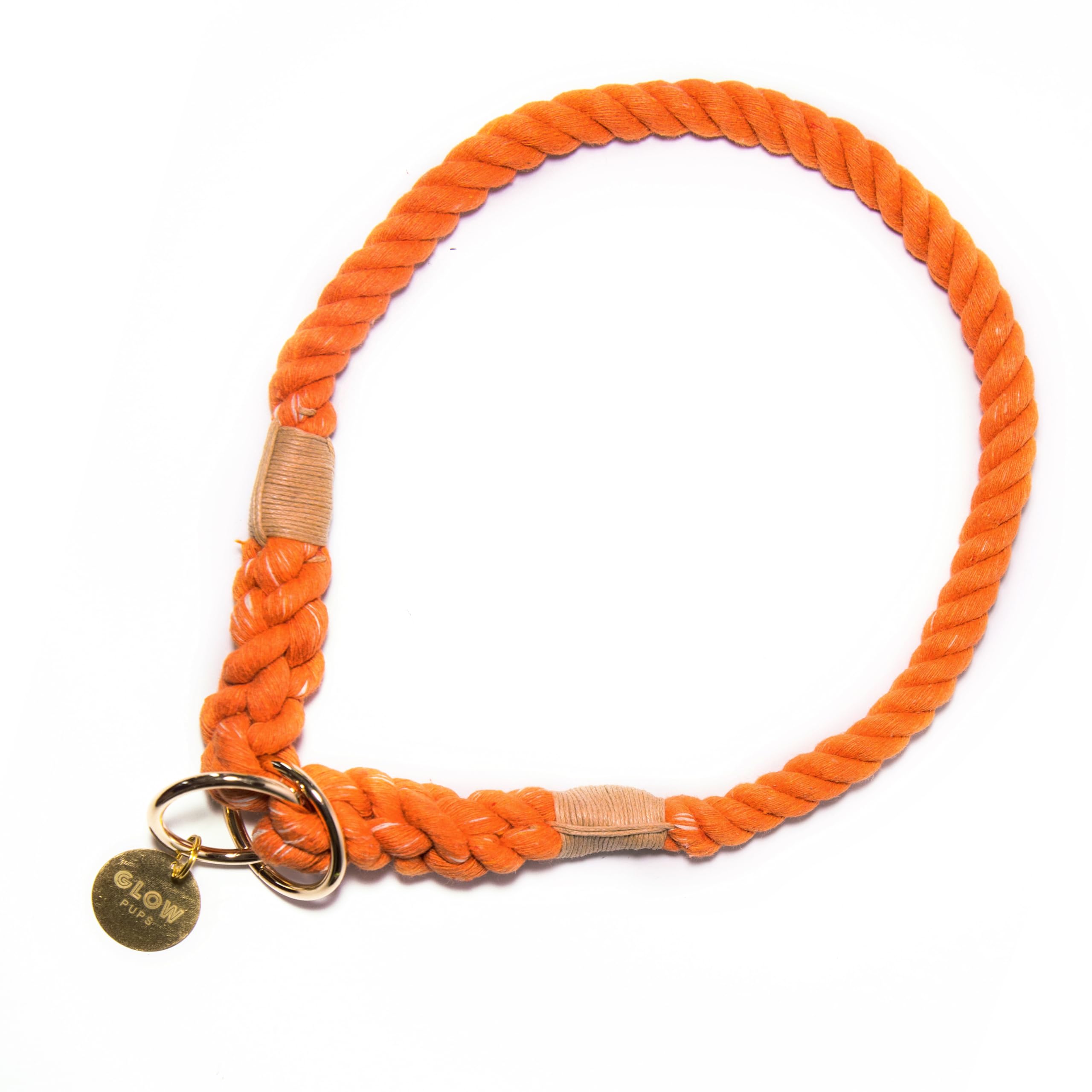 Glow Pups Slip Dog Collar, Handmade Ombre Rope Collar For Medium And Large Dogs, Durable Construction, Adjustable Fit, Easy Care