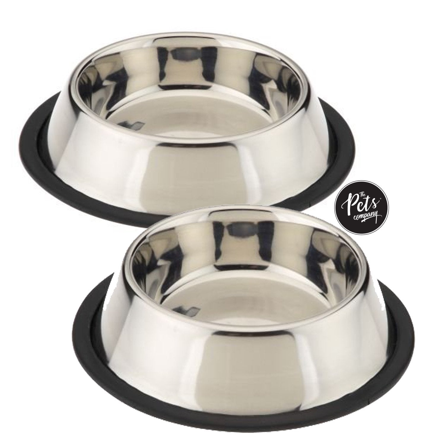 The Pets Company Stainless Steel Dog Feeding Bowl, Medium Dogs (Set Of 2)