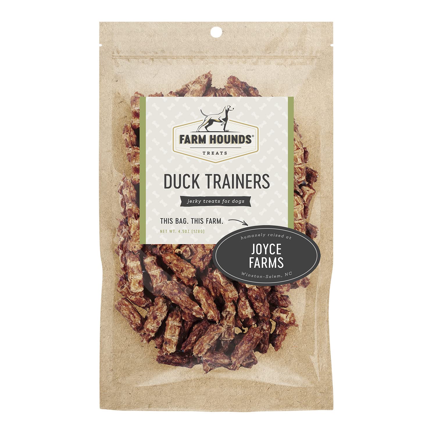 Farm Hounds - Duck Trainers - Premium Natural Jerky for Dogs - 100% Humanely Raised - Easy-Break - Great for Training & Treats -