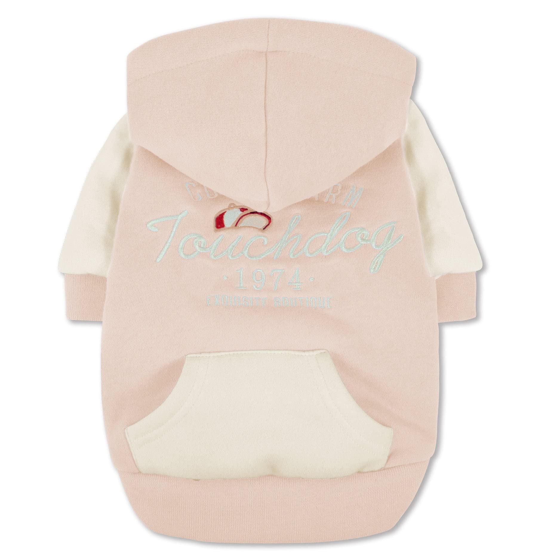 Touchdog Heritage Soft-Cotton Fashion Dog Hoodie , Small, Pink