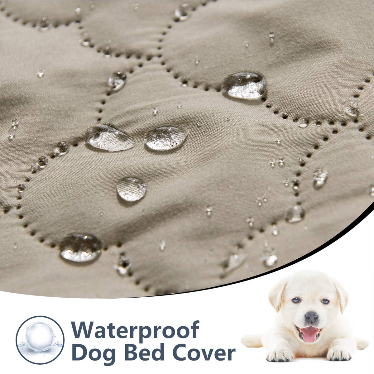 Dog Blankets for Couch Protection Waterproof Dog Bed Covers Pet Blanket Furniture Protector (Beige+Sand, 82x108)
