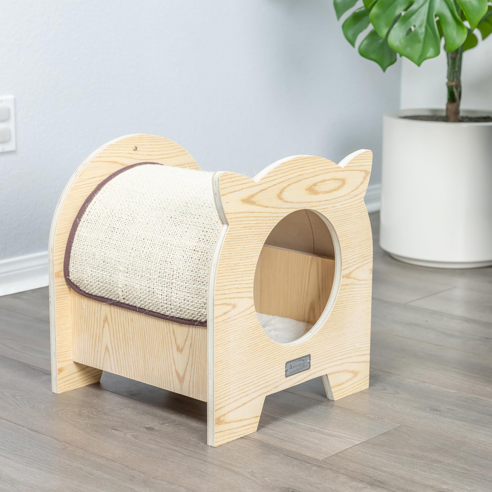 Armarkat Model S1203 Premium Wood Cat Hideaway, 15''(L) X 15''(W) X 16''(H)