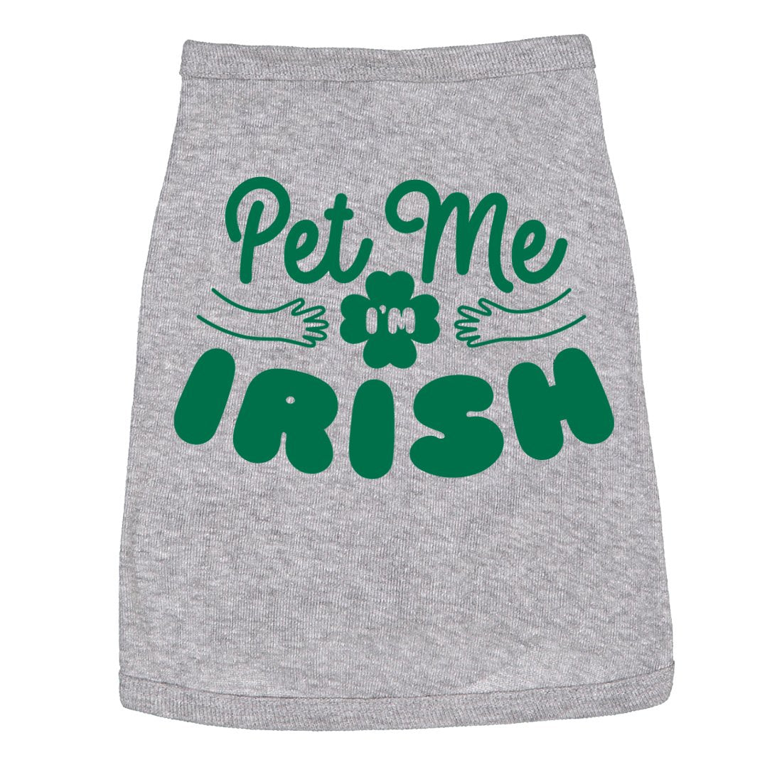 Dog Shirt Pet Me Im Irish Funny Saint Patricks Day T Shirt Clothes For Pet Puppy Heather Grey M